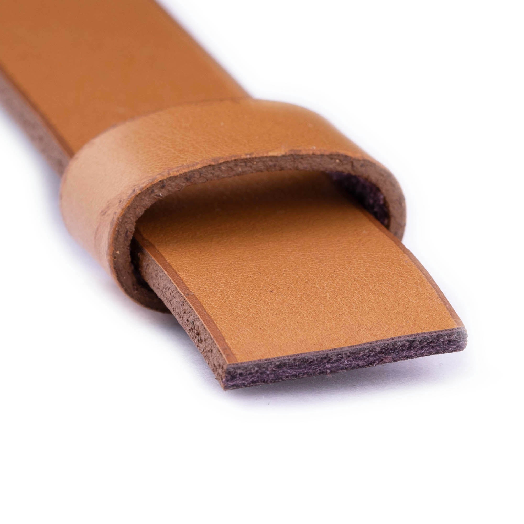 YSL Replacement Leather Belt Strap - Mustard Brown 1.5 cm Width for Women | Fashion Accessory for Office, Casual & Special Occasions