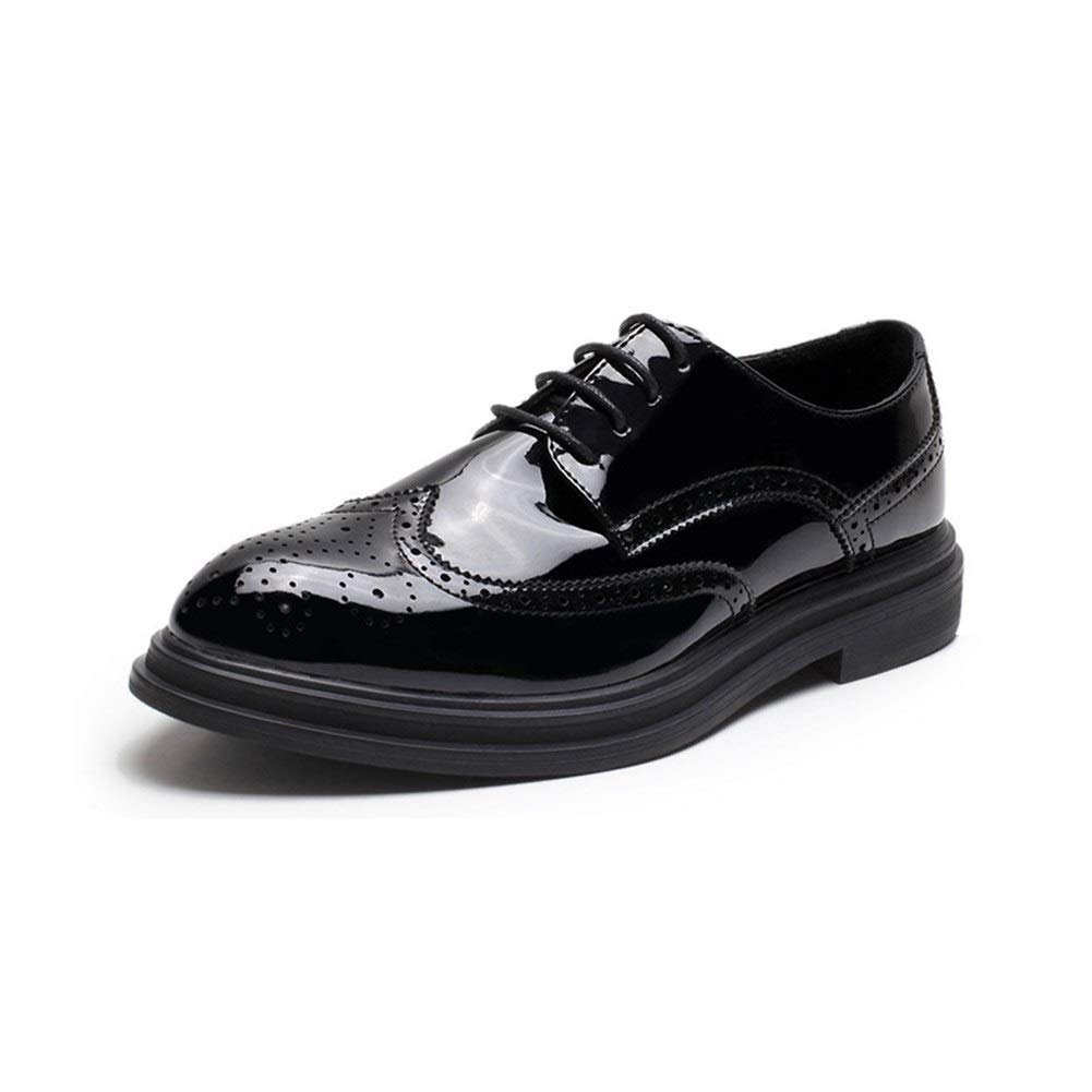 XXWJ Men's Formal Wingtip Brogue Dress Shoes - Vegan Leather Oxford Lace-Up Derby with Non-Slip Rubber Sole for Business, Wedding & Prom (Comfortable Office & Evening Wear)