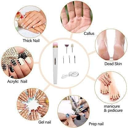 Professional 5-in-1 Electric Nail Drill Machine for Manicure & Pedicure - Salon Quality Nail Care Kit with Grinder & Polish Tools | Perfect for Home & Professional Nail Art Decorations