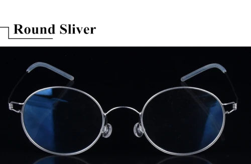 Unisex Full Rim Oval Round Screwless Titanium Eyeglasses 45135 - Lightweight & Durable Frame for Men & Women - Perfect for Reading, Work & Everyday Use