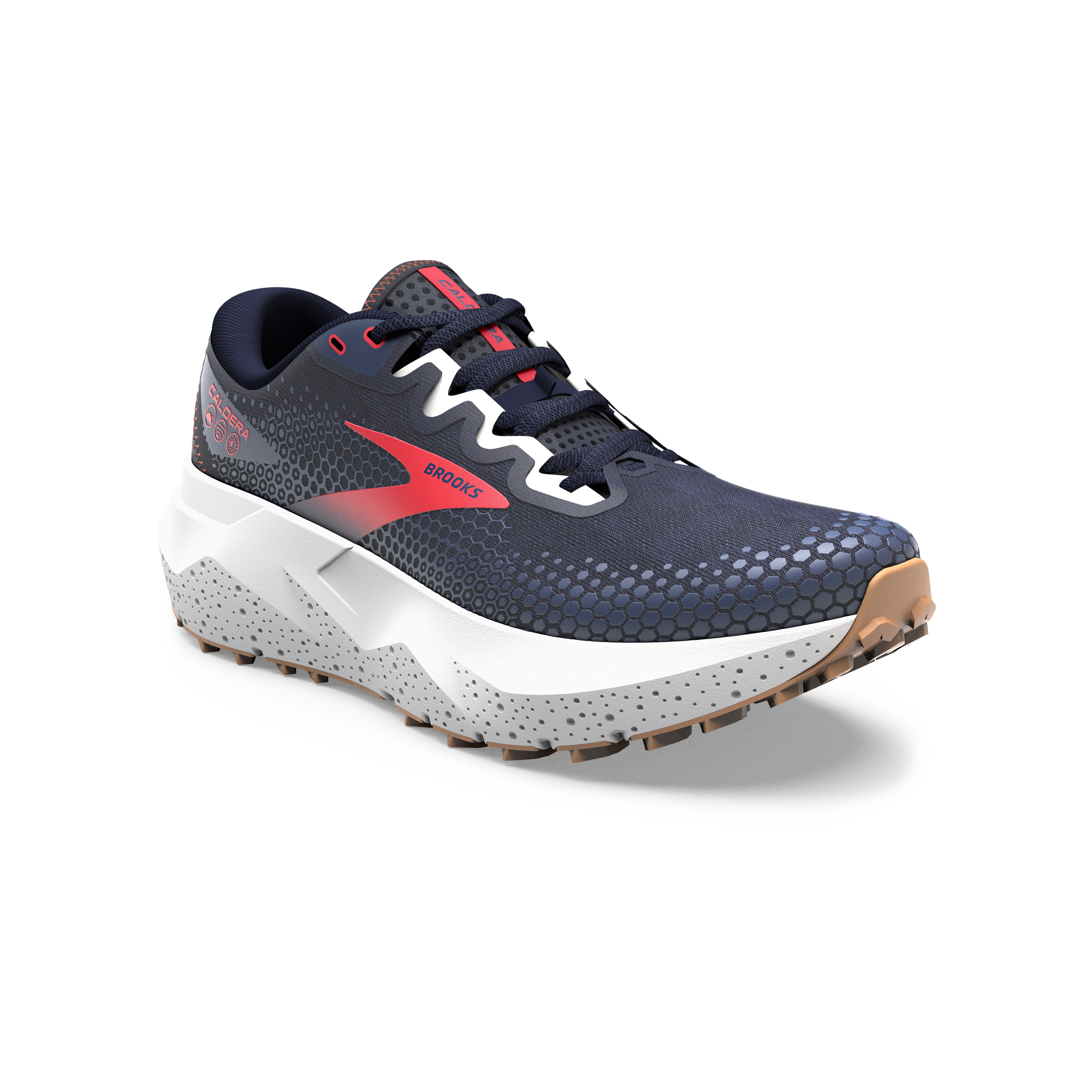 Brooks Caldera 6 Women's Trail Running Shoes (B Width) - Peacoat/Bittersweet/Navy - Lightweight Cushioned for Hiking & Outdoor Adventures
