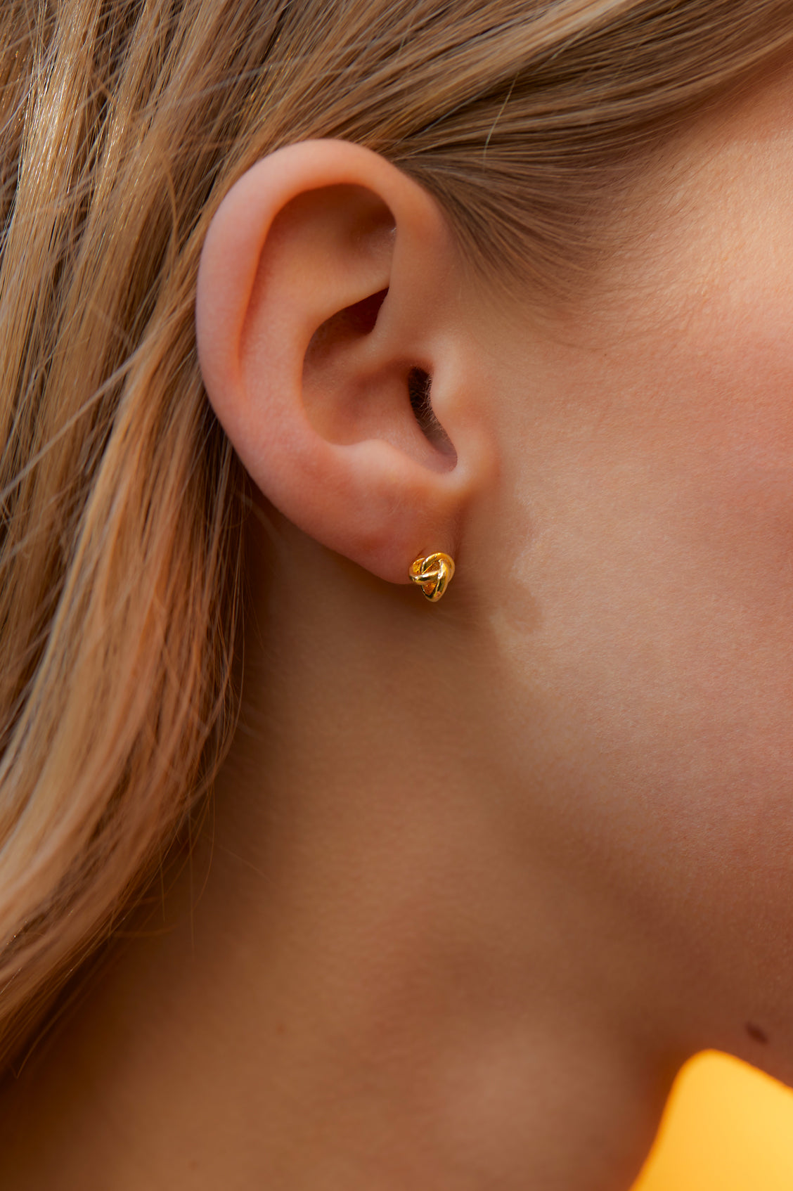 Knot Stud Earrings for Women - 925 Sterling Silver Minimalist Dainty Knot Studs EBE5596G - Perfect for Everyday Wear, Gift Giving & Special Occasions