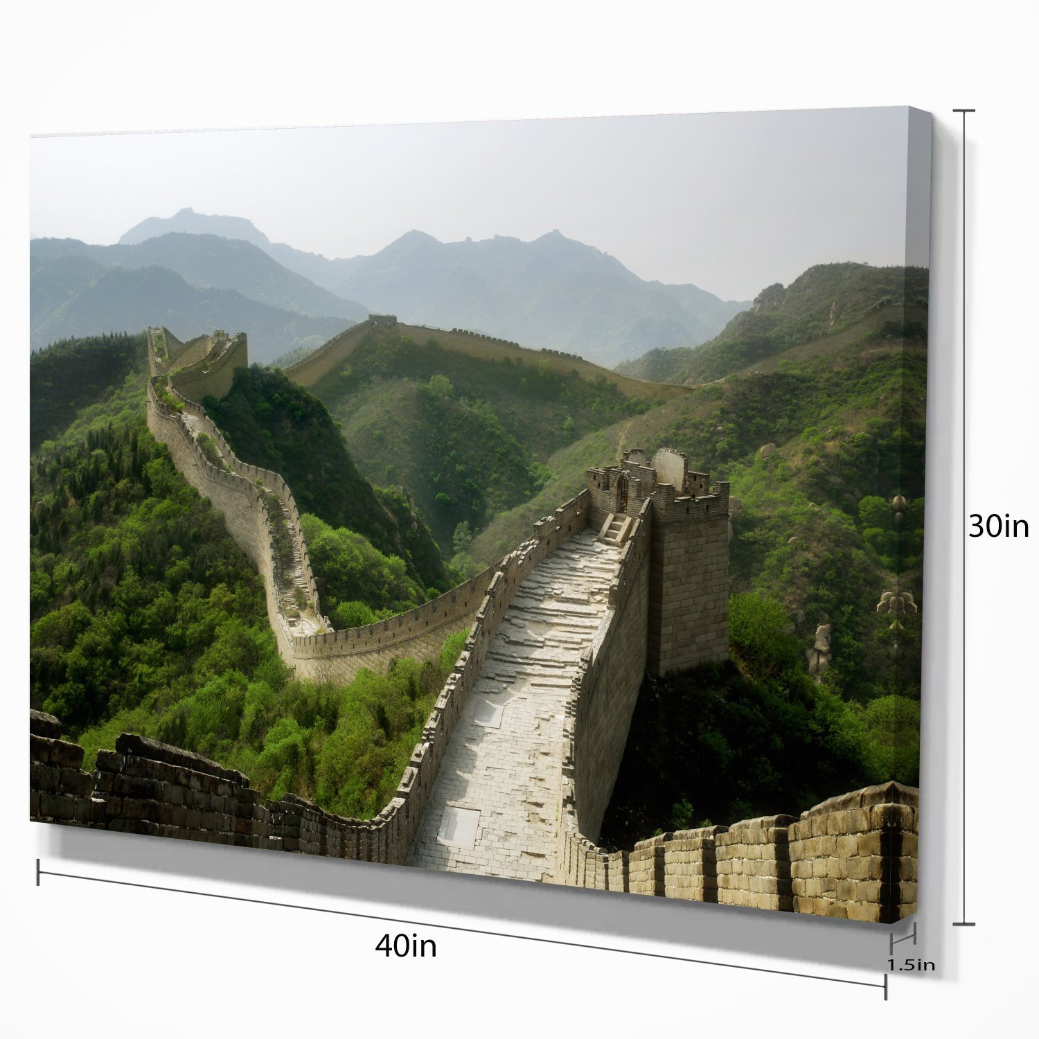 Great Wall of China Wall Art - Premium Canvas Print for Home & Office Decor | Landscape Photography, Living Room Wall Decor, Gift for Travel Lovers