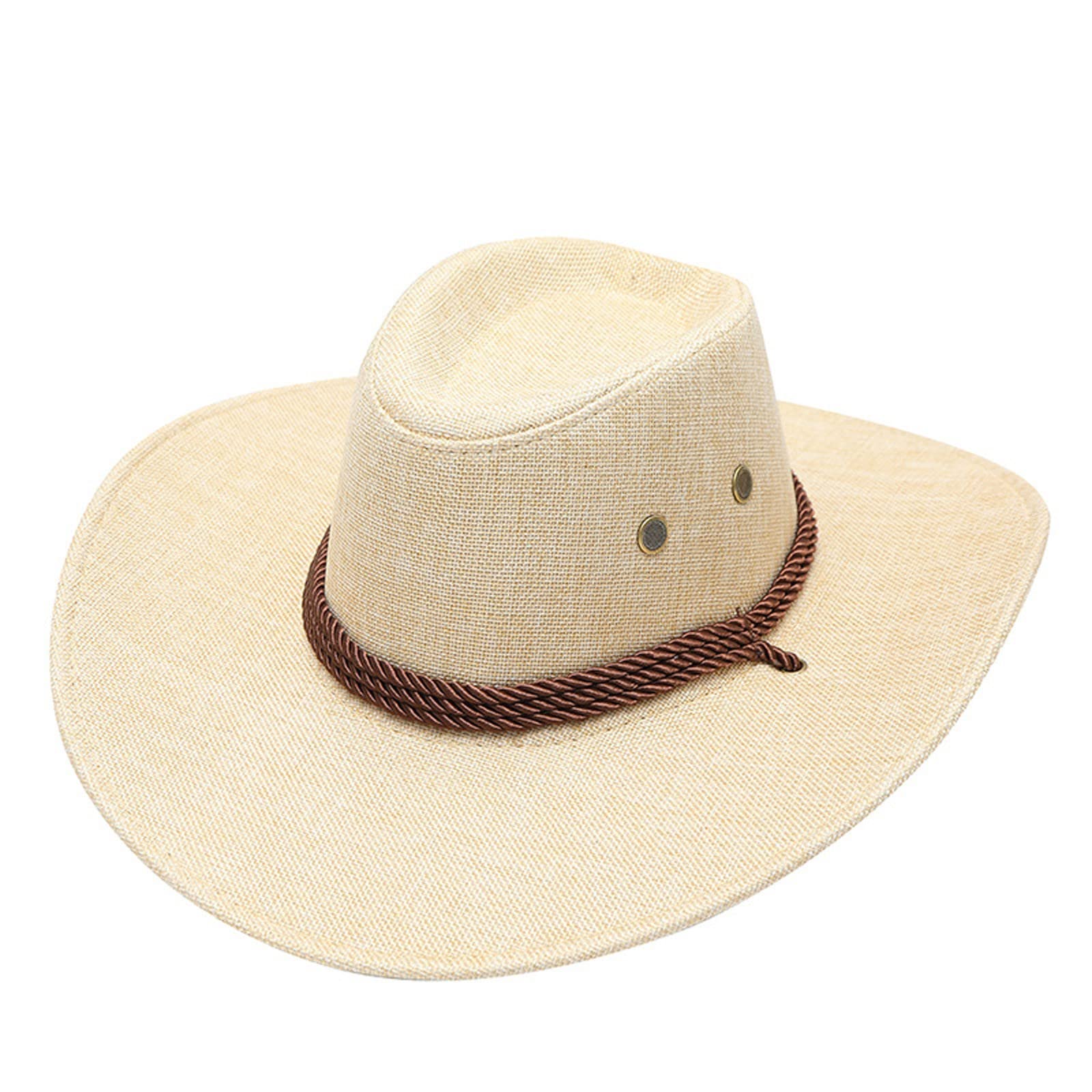 Cooling Sun Hat for Men & Women - Wide Brim Summer Cowboy Hat for Outdoor Travel, Beach, Hiking & Gardening - UV Protection Breathable Western Style Sun Cap