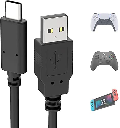 Premium 6ft USB-C Charging Cable for PS5 Controller, Nintendo Switch, Xbox Series X/S - Fast Charging Cord Compatible with DualSense, Switch Lite & More - Perfect for Gaming, Travel & Home Use