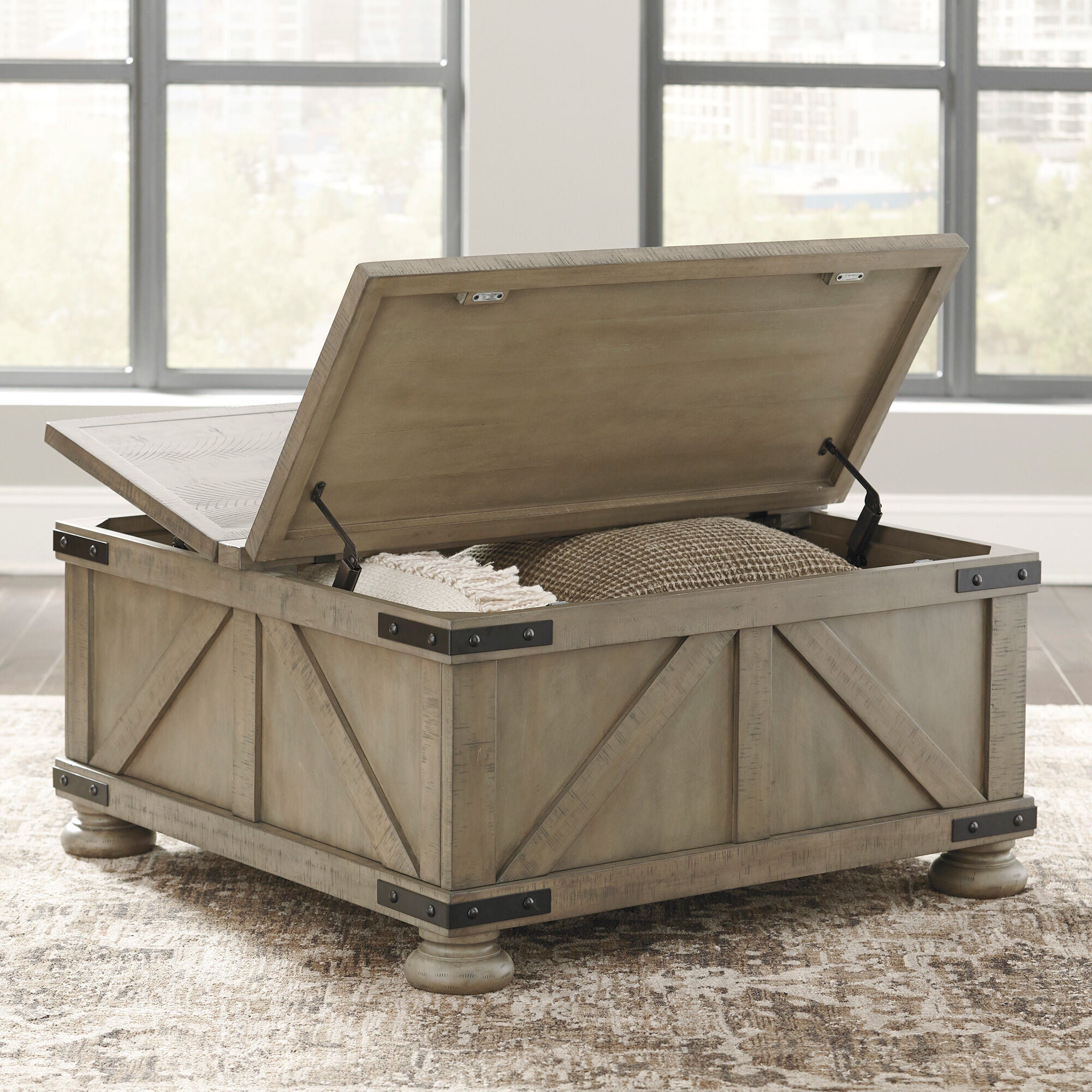 Aldwin Modern Lift Top Coffee Table with Storage - Stylish & Functional Living Room Furniture for Small Spaces - Perfect for Remote Work, Movie Nights & Home Organization