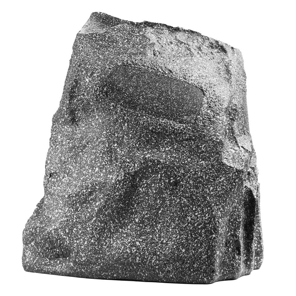 OSD Audio 8-Inch Omni-Directional Rock Speaker - Weatherproof Outdoor Speaker for Patio, Garden & Pool Area - Single Grey Rock-Shaped Speaker for Landscape Audio