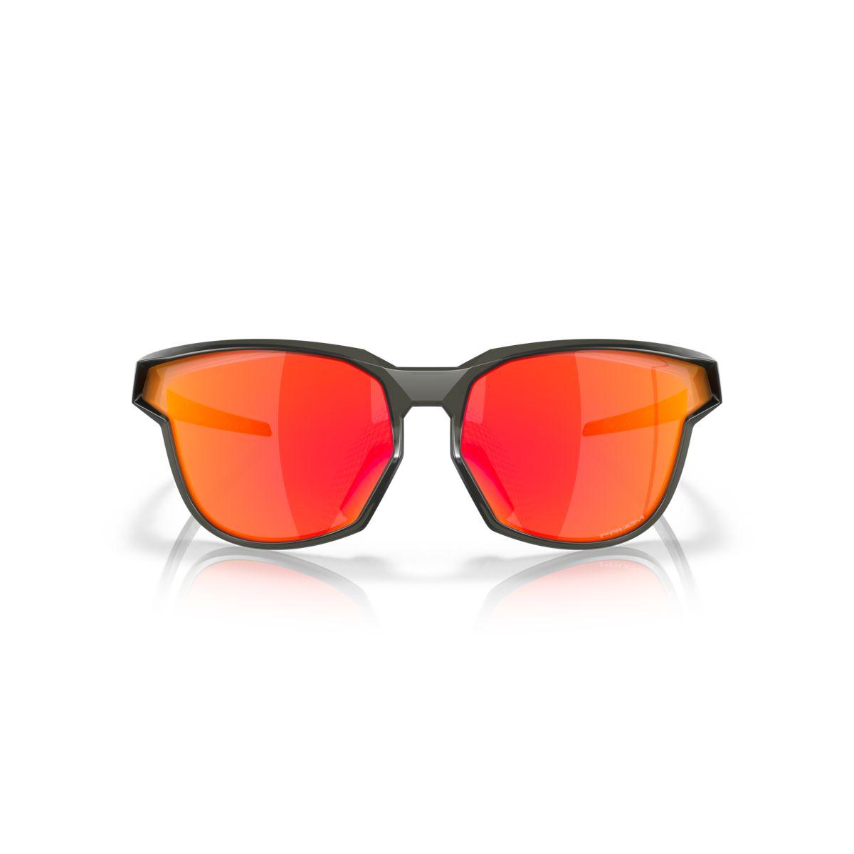 Oakley Kaast Matte Grey Smoke Prizm Ruby Sunglasses 0OO9227 922703 - Stylish UV Protection for Outdoor Sports & Driving