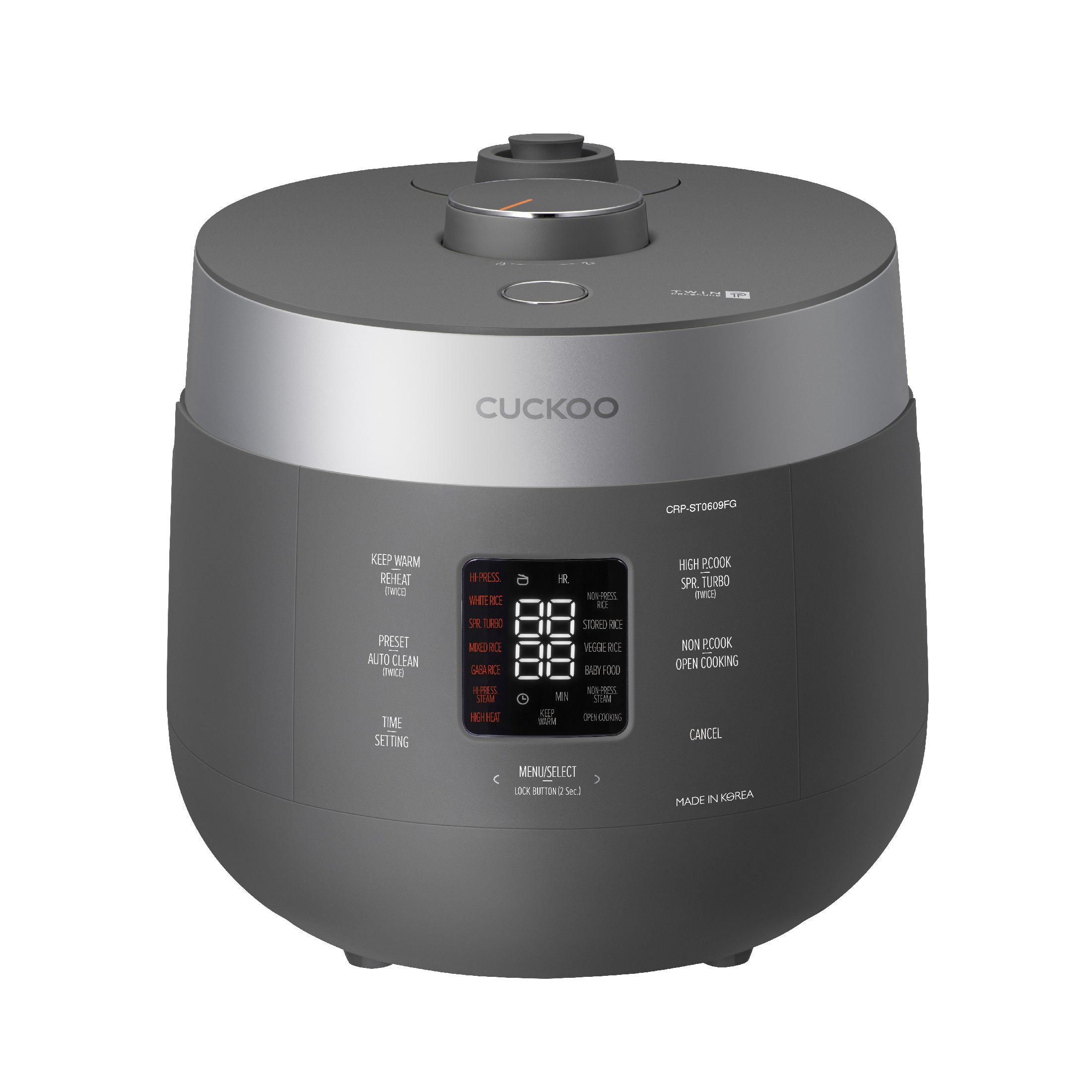 6 Cup HP Twin Pressure Rice Cooker (CRP ST0609F) - Fast & Even Cooking for Perfect Rice, Stews & More - Ideal for Home, Dorm & Small Kitchens