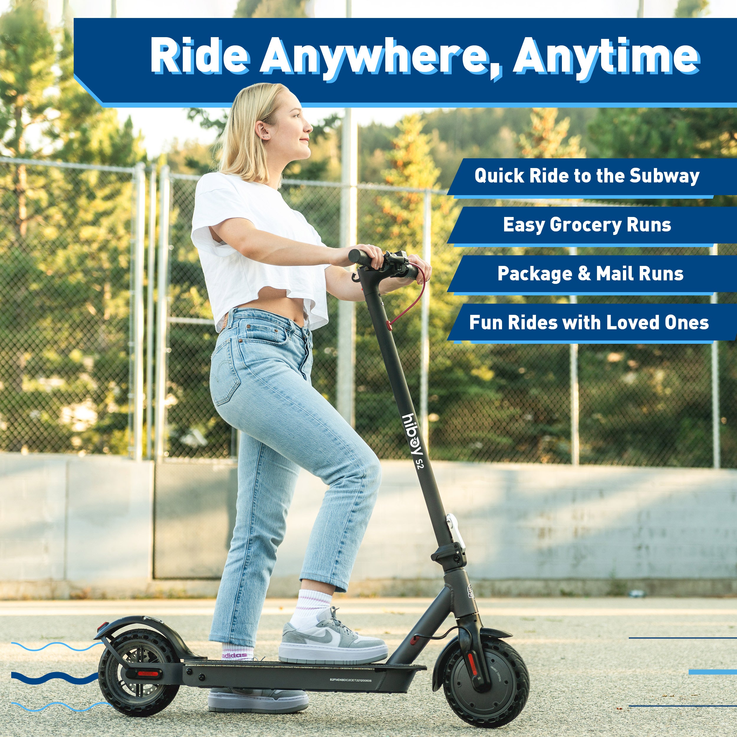 Hiboy S2 Electric Scooter for Adults - 350W Motor, 17 MPH, 18.6 Mile Range, Foldable Commuter E-Scooter for Urban Travel & Campus Riding