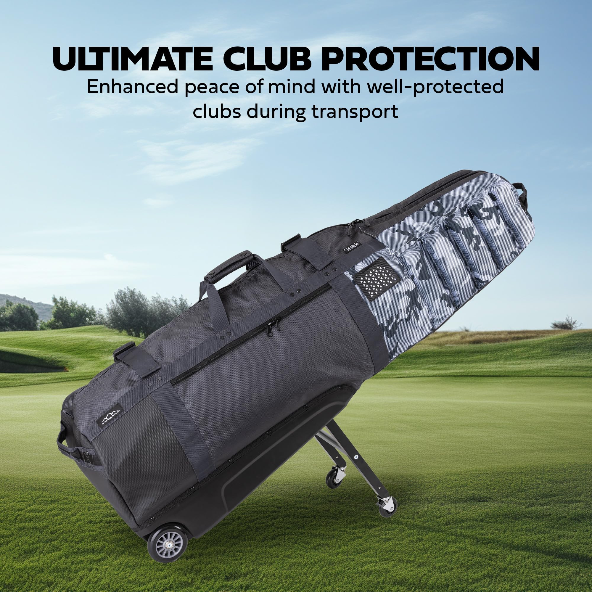 Sun Mountain Golf Club Glider Meridian Travel Bag - Premium Club Cover for Golfers | Perfect for Air Travel & Course Protection