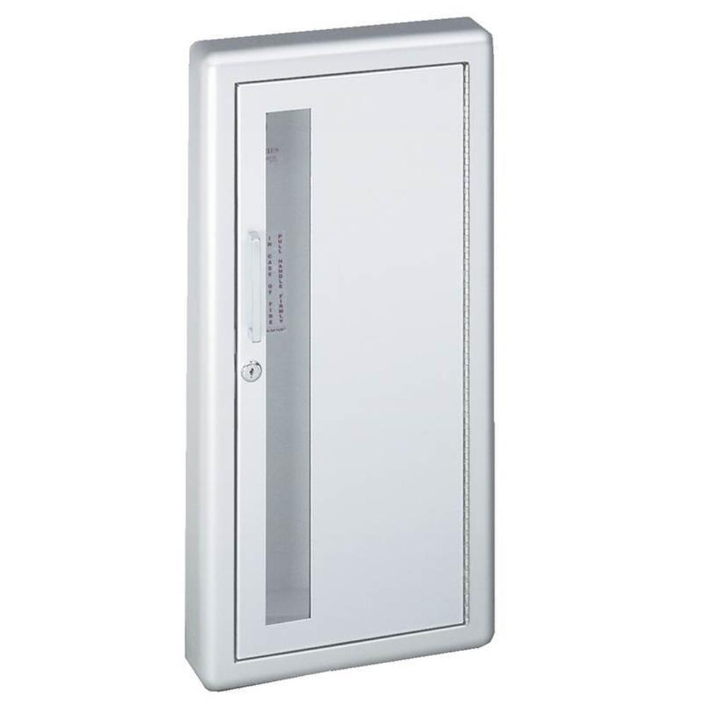 JL Industries 1827W10FX2 Clear Acrylic Fire Extinguisher Cabinet - Vertical Duo with Pull Handle & SAF T LOK Fire Rated - Perfect for Schools, Offices, and Commercial Buildings