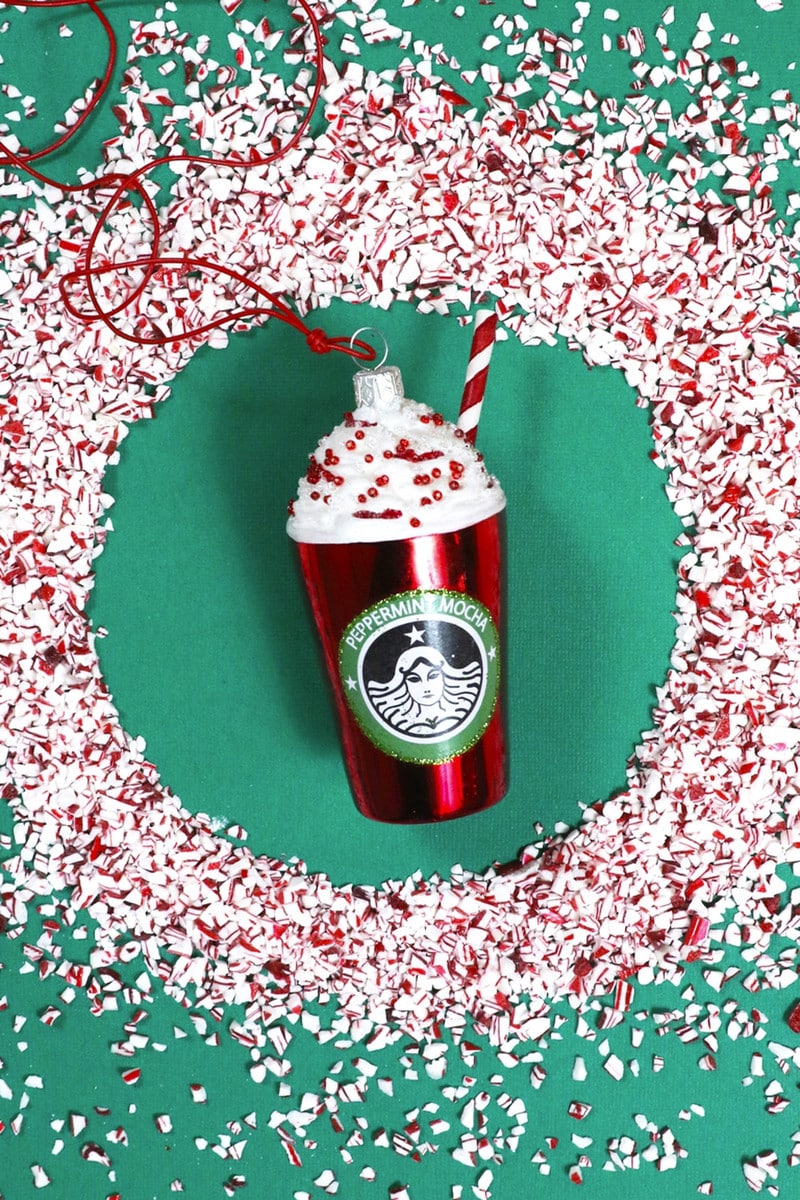 Peppermint Mocha Christmas Ornament - Festive Holiday Decor for Tree, Gift & Home Decoration