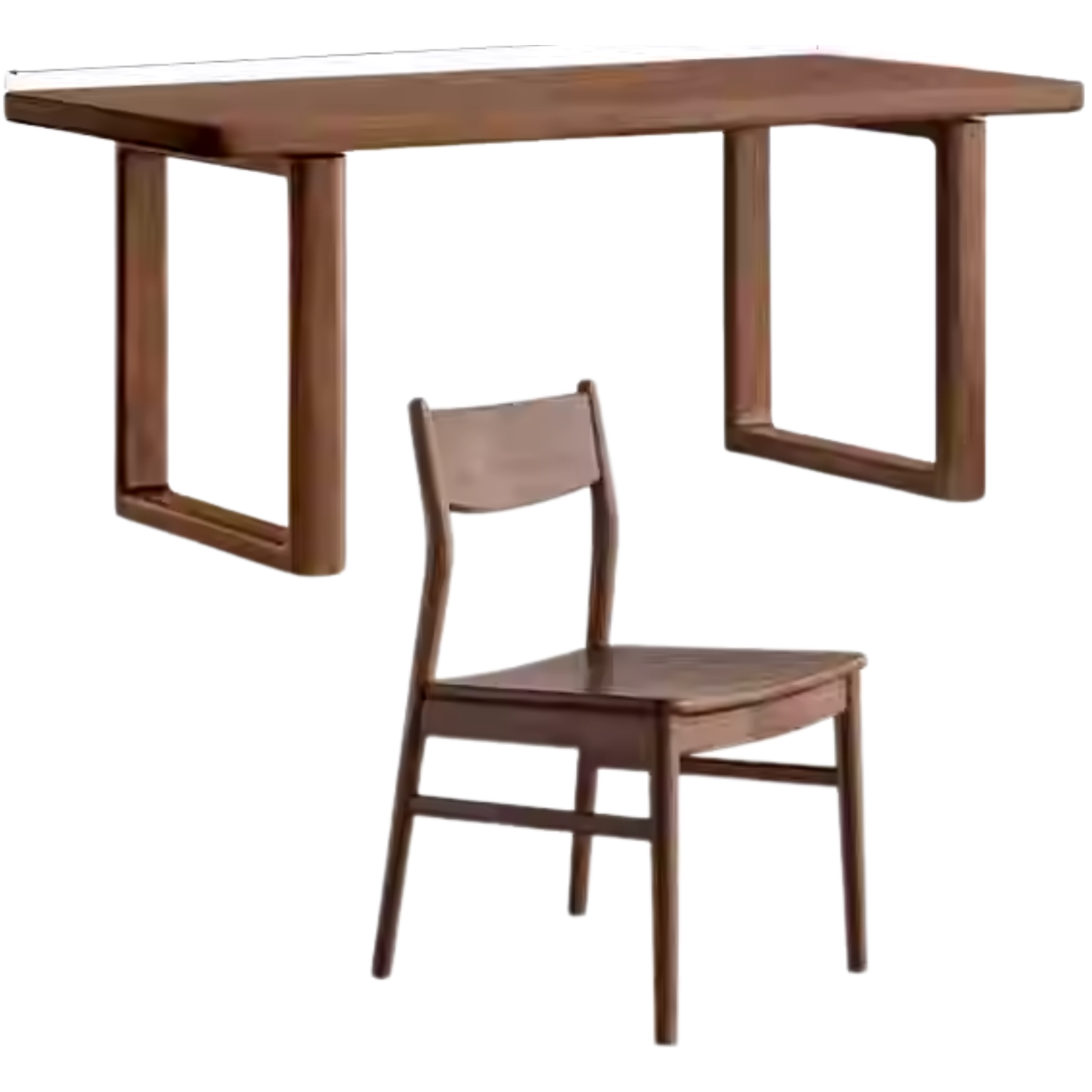 Premium Black Walnut Solid Wood Dining Table - Large 8-Seater Rustic Farmhouse Style for Dining Room & Kitchen | Handcrafted Natural Wood Table for Family Gatherings & Dinner Parties