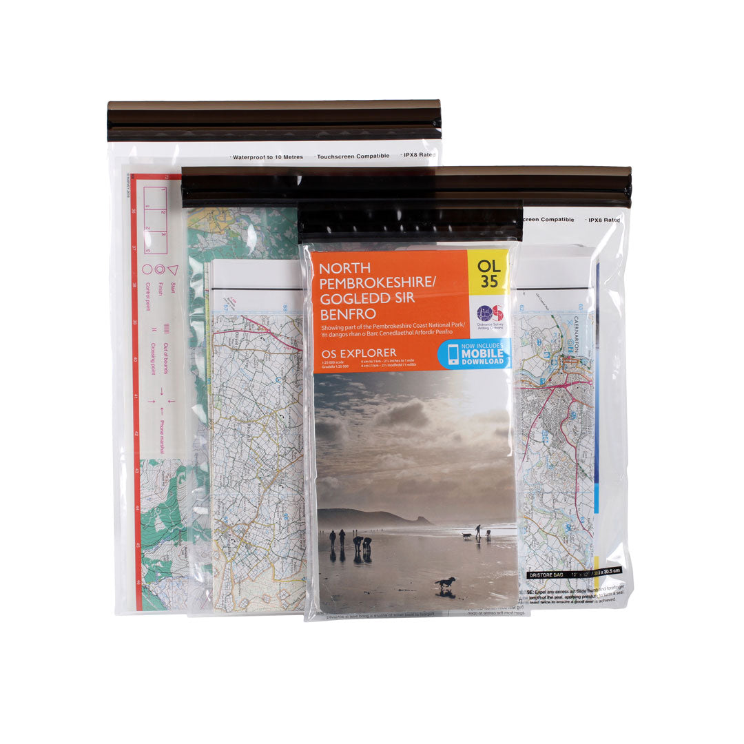 Waterproof Map Pouch - Travel & Outdoor Adventure Essential for Hiking, Camping & Boating - Keep Maps, Phones & Documents Dry & Safe