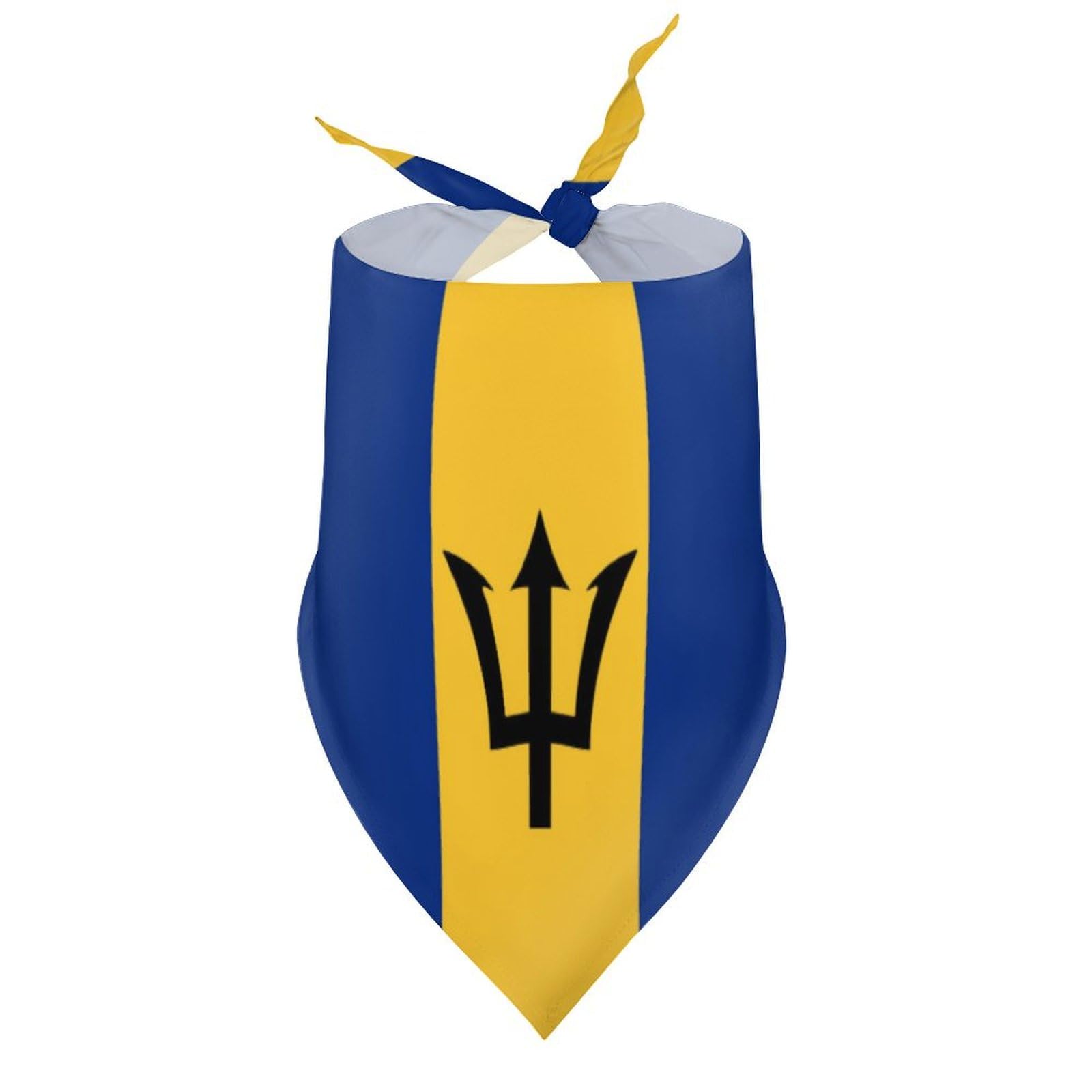 Barbados Flag Dog Bandana - Cute Pet Scarf & Bib for Small Medium Large Dogs - Christmas Thanksgiving Holiday Gift for Pets - Perfect for Patriotic Events & Pet Parties