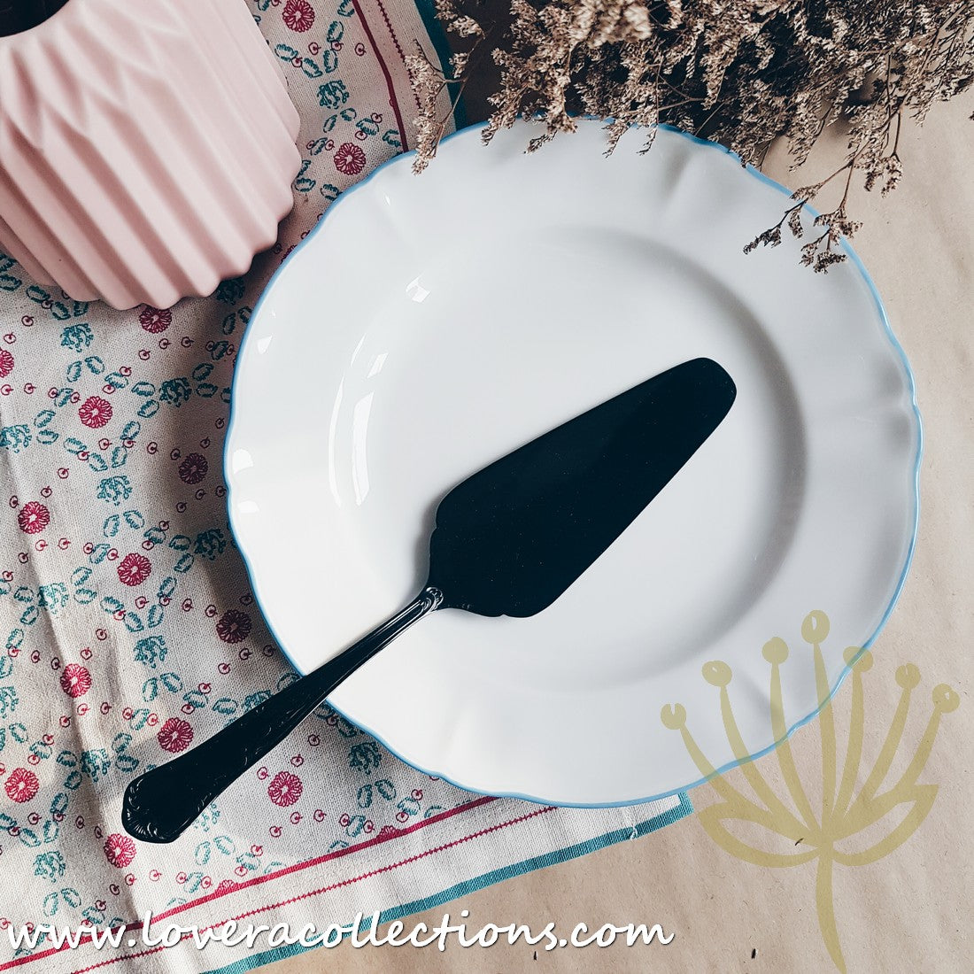 Bitossi Home Vintage Stainless Steel Cake Server - Elegant Dessert Serving Utensil for Weddings, Parties & Special Occasions