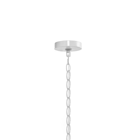 Elegant Abbot Glass Drum Shade Chandelier - Modern Ceiling Light Fixture for Dining Room, Living Room & Bedroom Lighting