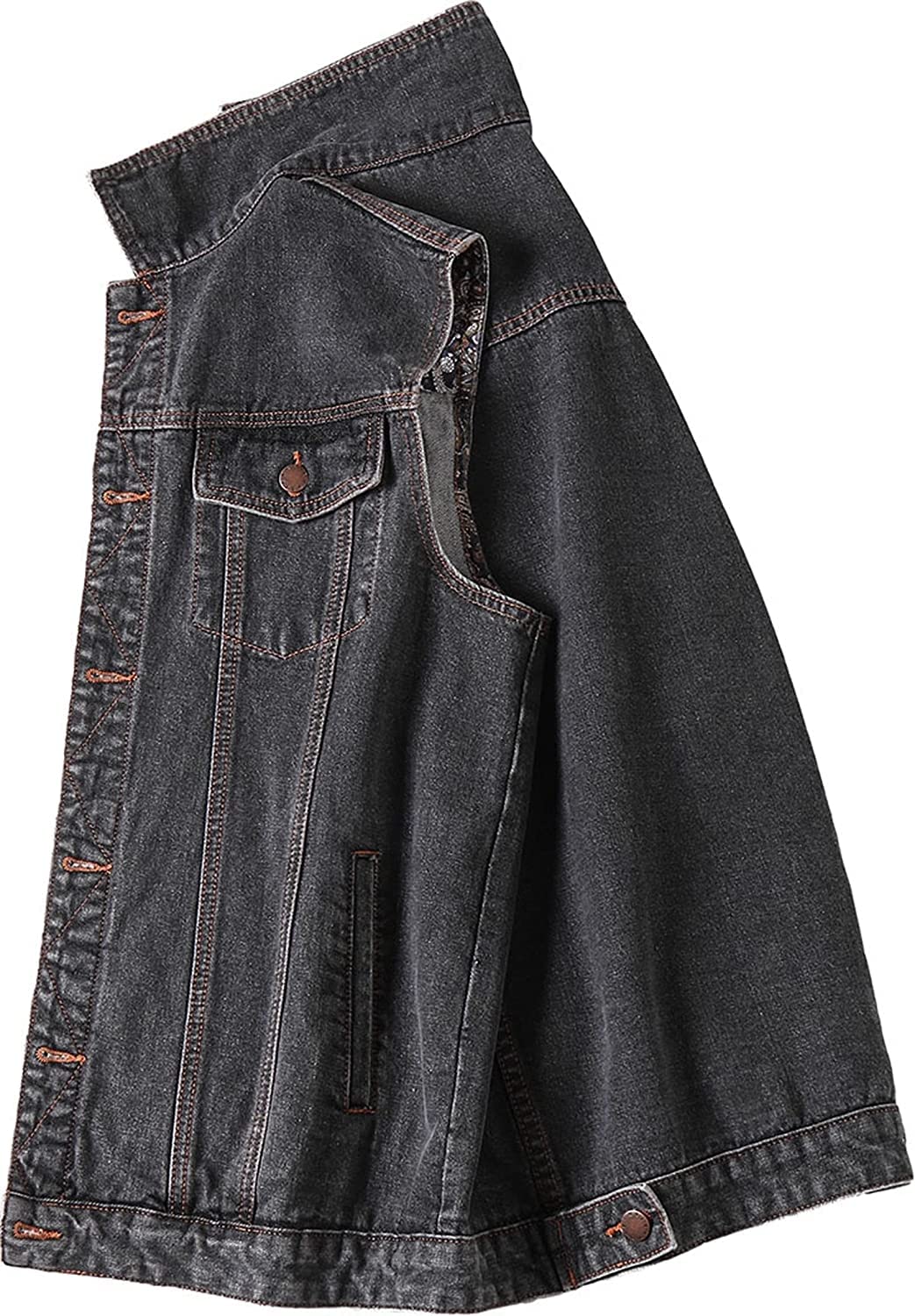 Men's Sleeveless Denim Vest Jacket - Casual Button Down Jean Outwear for Street Style & Summer Layering