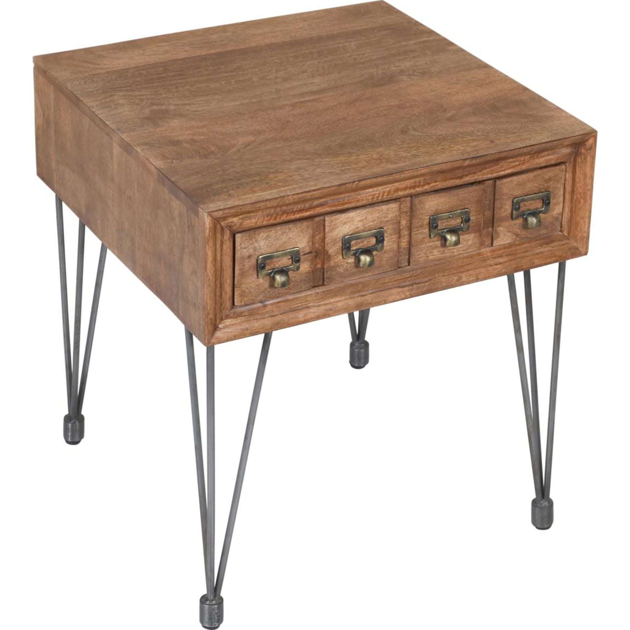 Vintage Wooden End Table - Medium Brown Finish - Perfect for Living Room, Bedroom, or Office Side Table