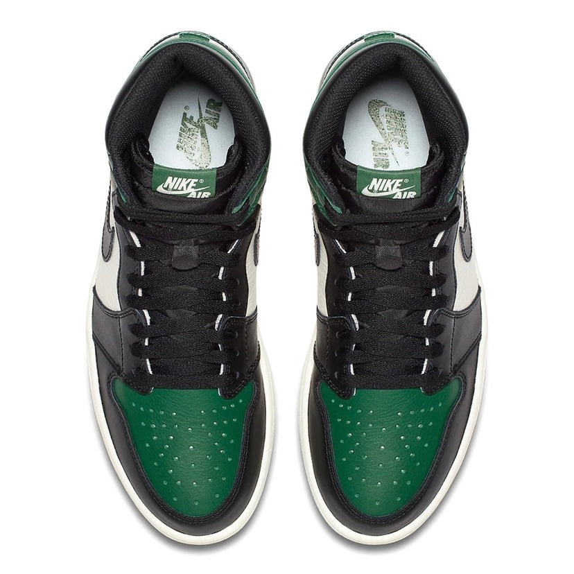 Air Jordan 1 High Retro OG Pine Green Black Sail White Sneakers - Men's Basketball Shoes for Streetwear & Casual Outfits
