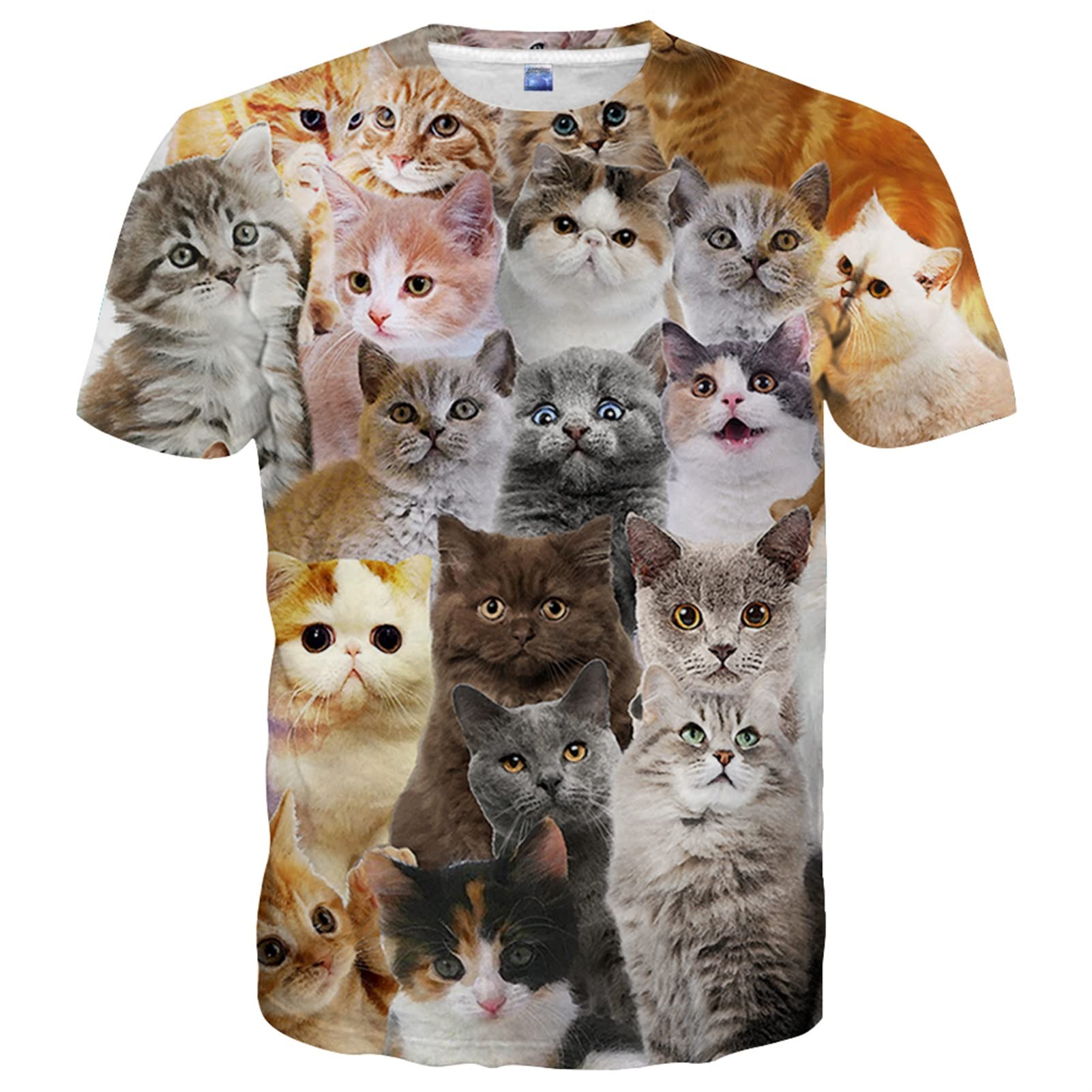 Yasswete Unisex 3D Printed Short Sleeve T-Shirt for Men & Women - Trendy Graphic Tees for Casual Wear, Street Style & Everyday Outfits