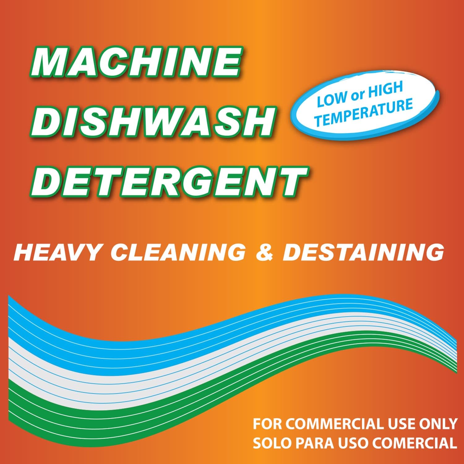 Commercial Industrial Grade Dishwasher Detergent for Low & High Temp Machines - 4 Gallon Case - Perfect for Restaurants, Hotels & Food Service Businesses