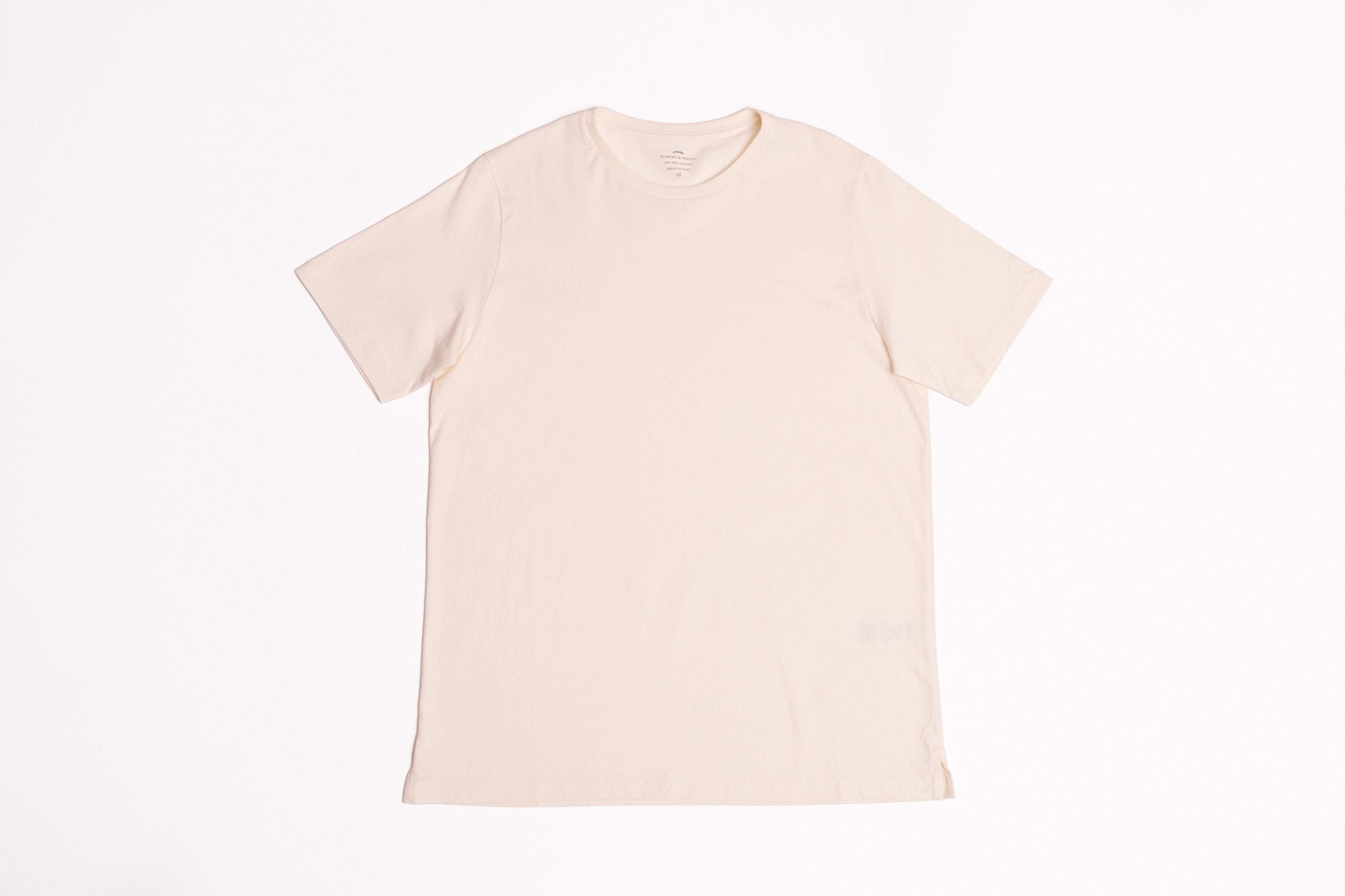Premium Pima Cotton Women's Ivory T-Shirt - Soft Breathable Comfort Fit Casual Tee for Everyday Wear, Work & Travel