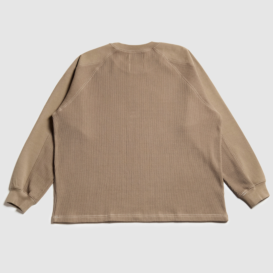 Victoria Waffle Knit Long Sleeve Sweater Tee - Soft & Cozy Women's Pullover [Walnut Brown] - Perfect for Fall Layering & Casual Outfits