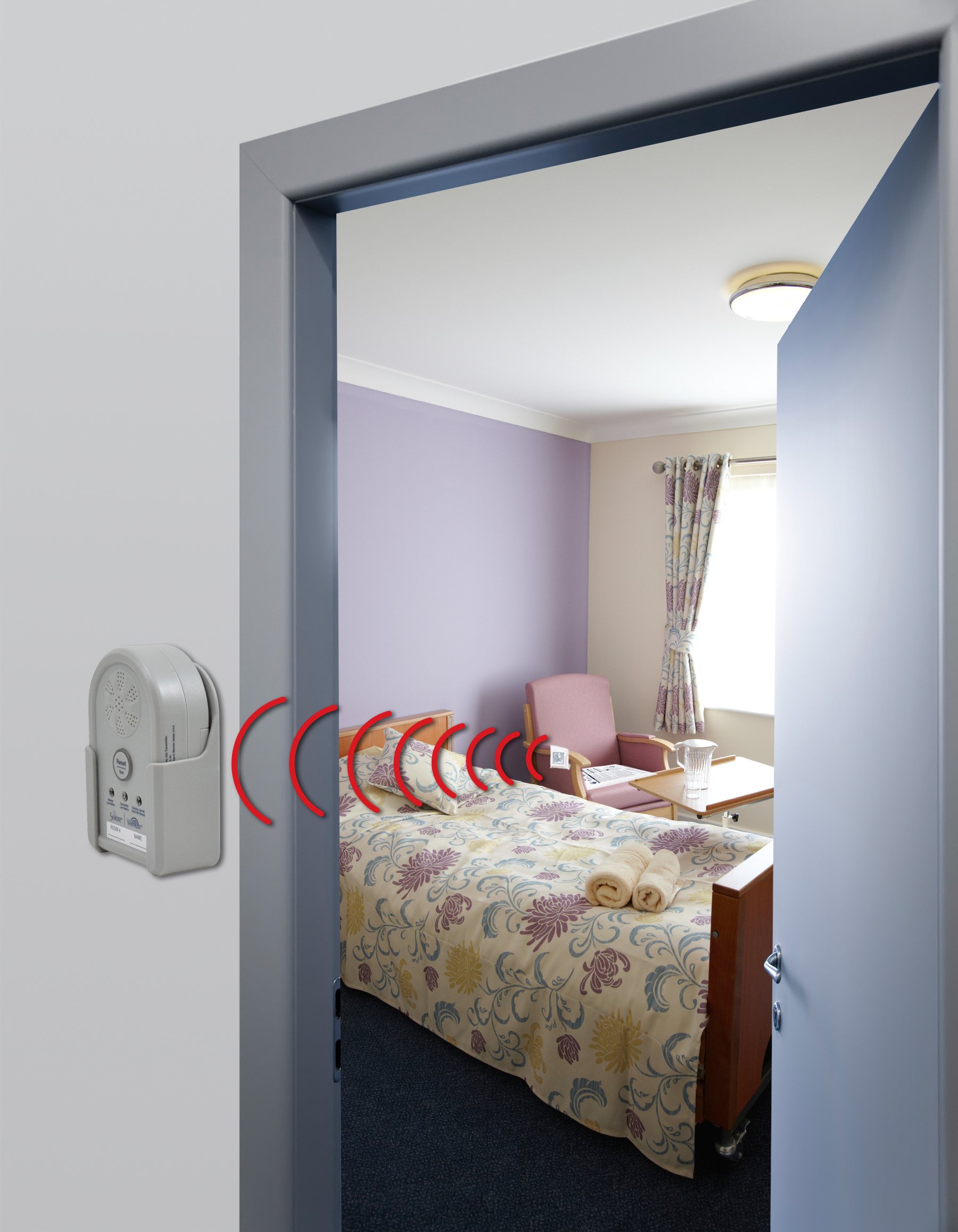 Elderly Fall Prevention Alarm - Wireless Bed & Chair Sensor Pad for Dementia Patients - Senior Safety Monitor with Motion Detection - Ideal for Home Care, Nursing Homes & Hospitals