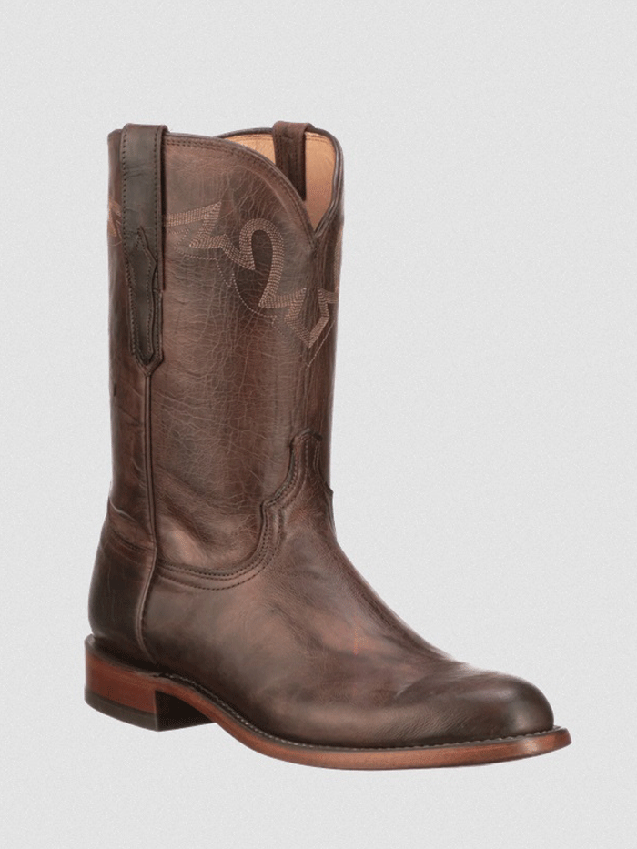 Lucchese CL6510.C2 Men's Sunset Roper Boots in Chocolate Brown - Perfect for Western Riding, Country Music Festivals & Casual Wear