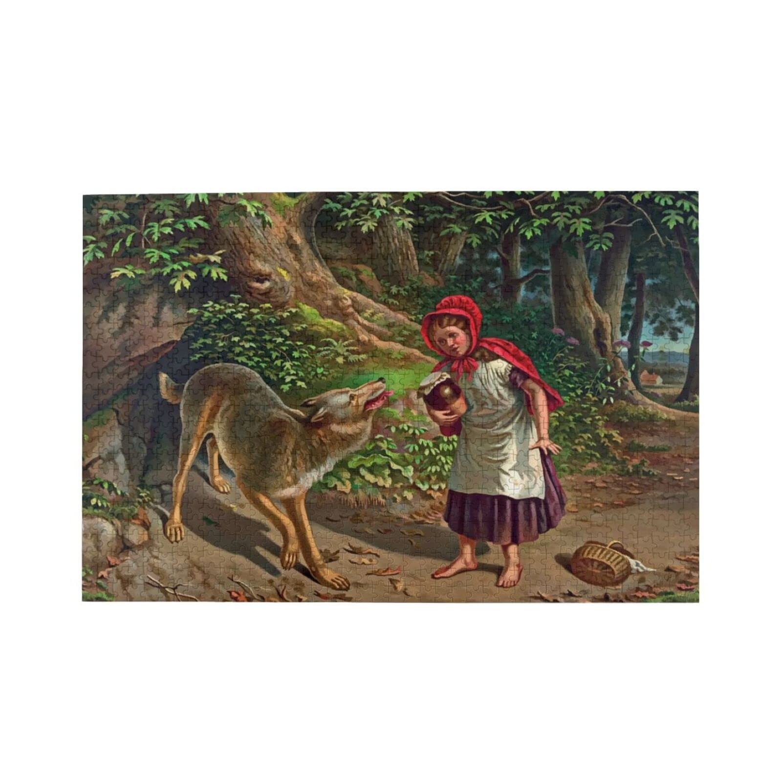 Little Red Riding Hood 1000-Piece Wooden Jigsaw Puzzle for Adults, Teens & Kids - Fun Family Game, Stress Relief & Brain Teaser - Perfect for Home Decor, Gifts & Relaxation Activities