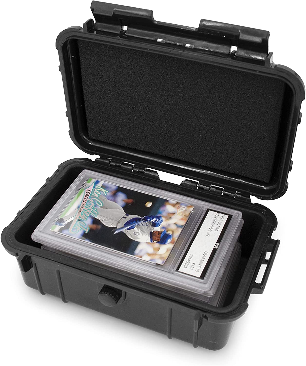 CASEMATIX Graded Card Holder - Waterproof Storage Case for 6+ BGS, 8+ PSA & FGS Graded Sports Trading Cards - Perfect for Collectors & Card Show Protection