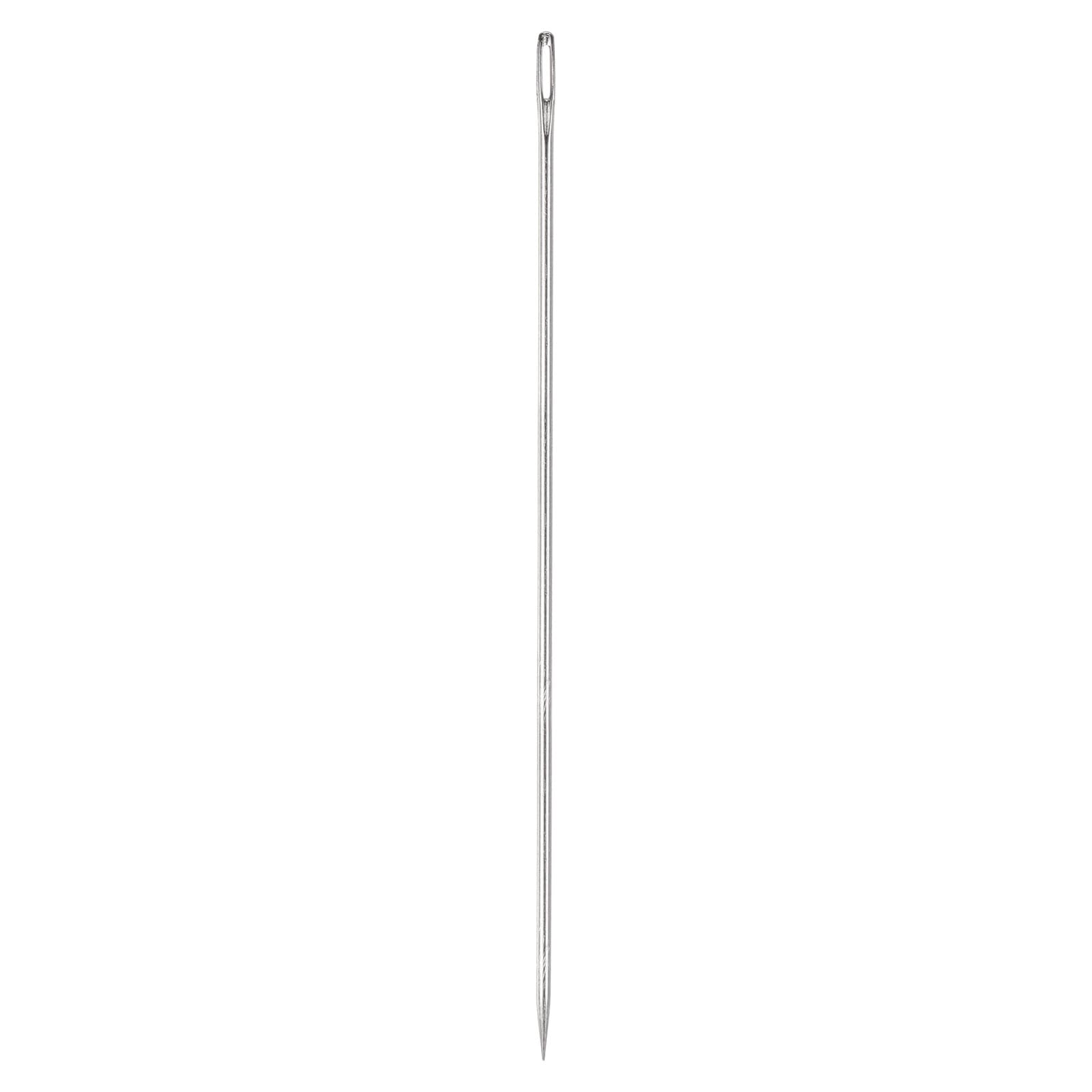 HARFINGTON 8 Inch Upholstery Needles with Large Eye - Stainless Steel Straight Hand Sewing Needles for Leather, Tapestry, Embroidery, Tufting, Webbing & Carpet - Perfect for DIY Home Sewing, Upholstery Repair & Craft Projects