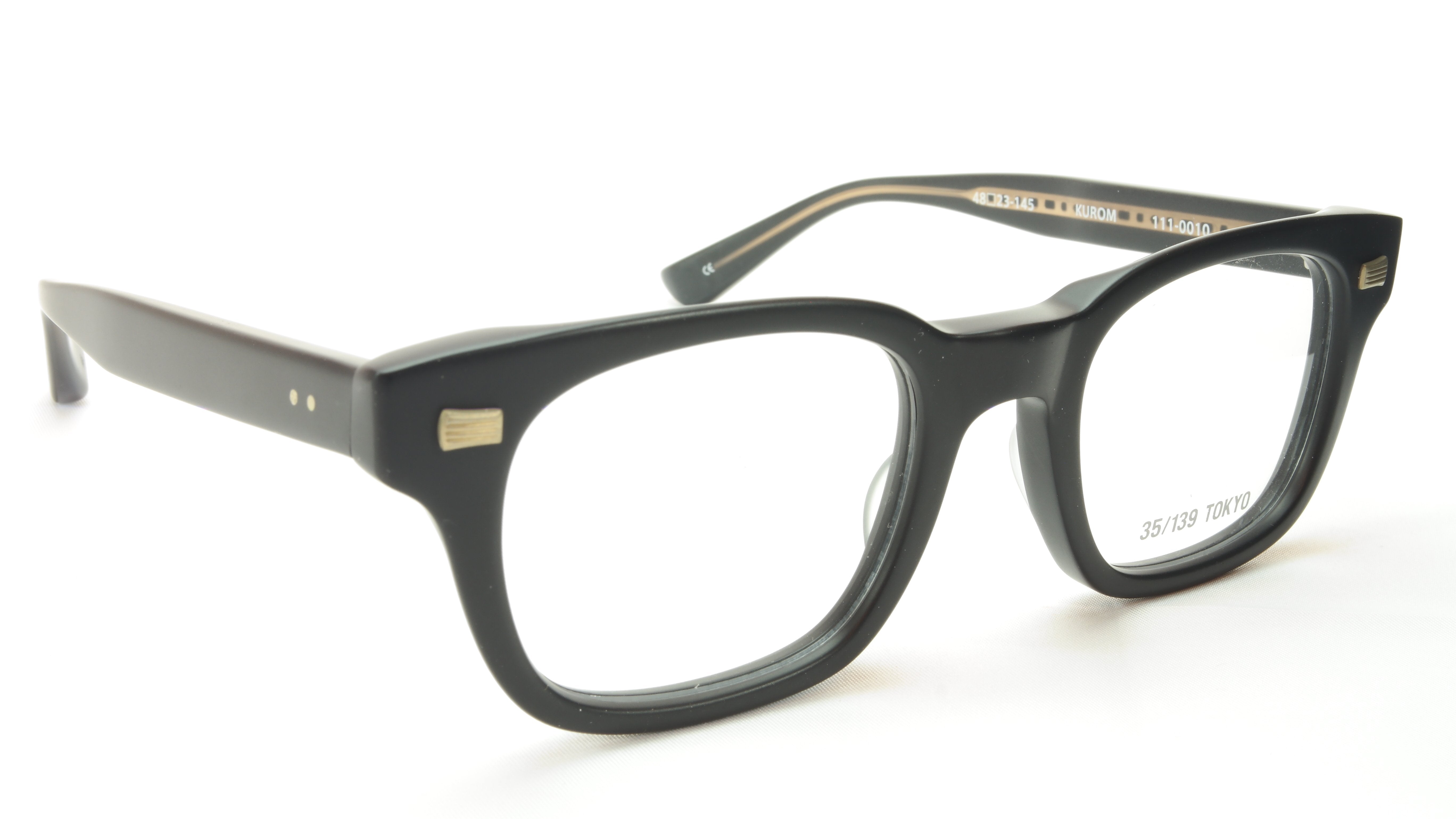 Tokyo KUROM 111 0010 Eyeglasses Frame - Matte Black (48-23-145) | Japanese Crafted Eyewear for Men & Women | Perfect for Office, Reading & Fashion Accessories