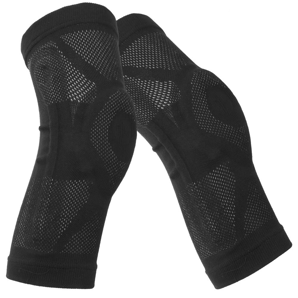 CHICIRIS Knee Pads for Men & Women - 2PCS Universal Sports Knee Protectors for Gym, Running, Volleyball, Basketball - Comfortable & Durable Black Knee Guards for Indoor & Outdoor Activities