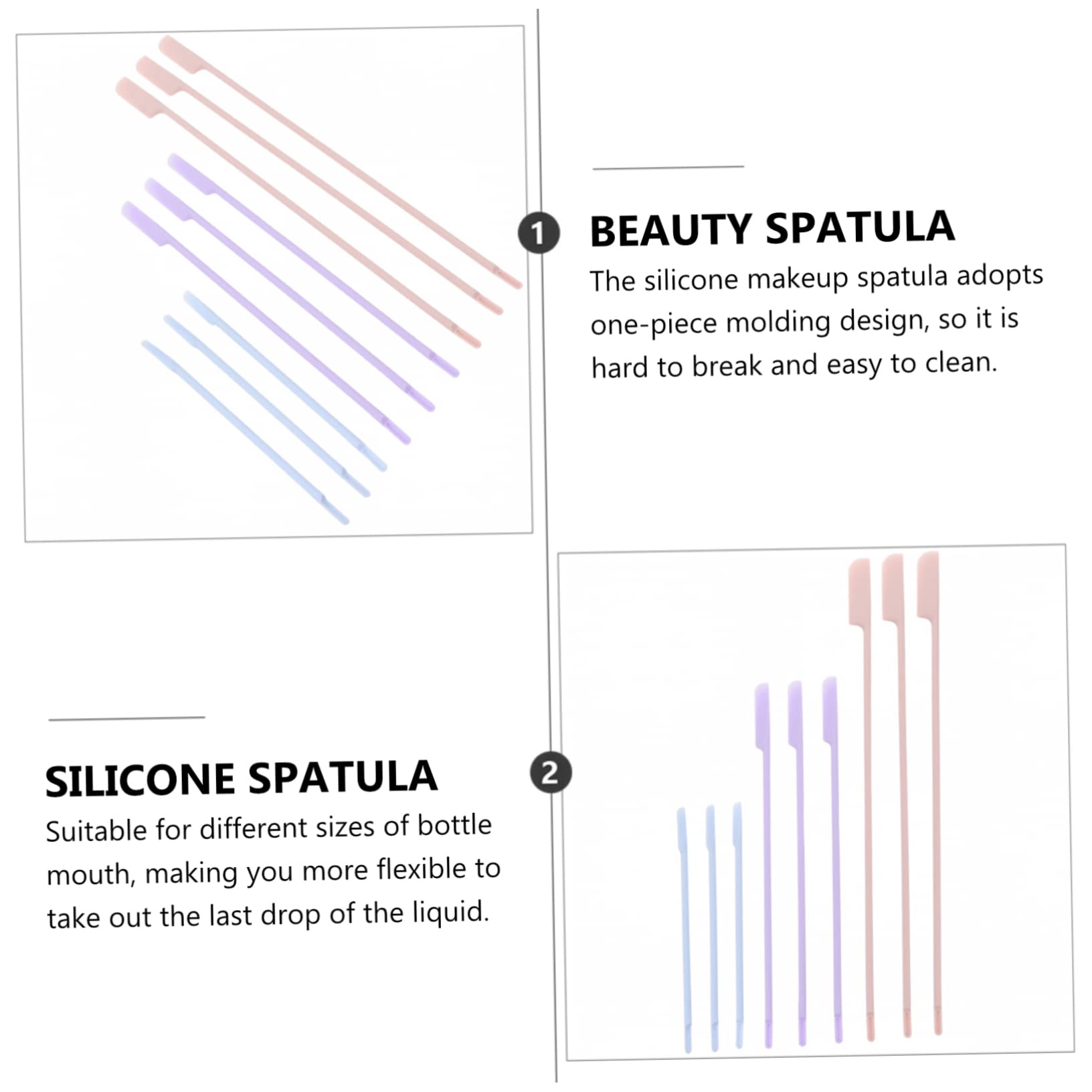 18-Piece Silicone Spatula Set - 9pcs Mask & Lotion Applicator, Mini Makeup Spatulas for Creams, Moisturizers & Cosmetics - Perfect for Skincare, Beauty Blending & DIY Cosmetic Application