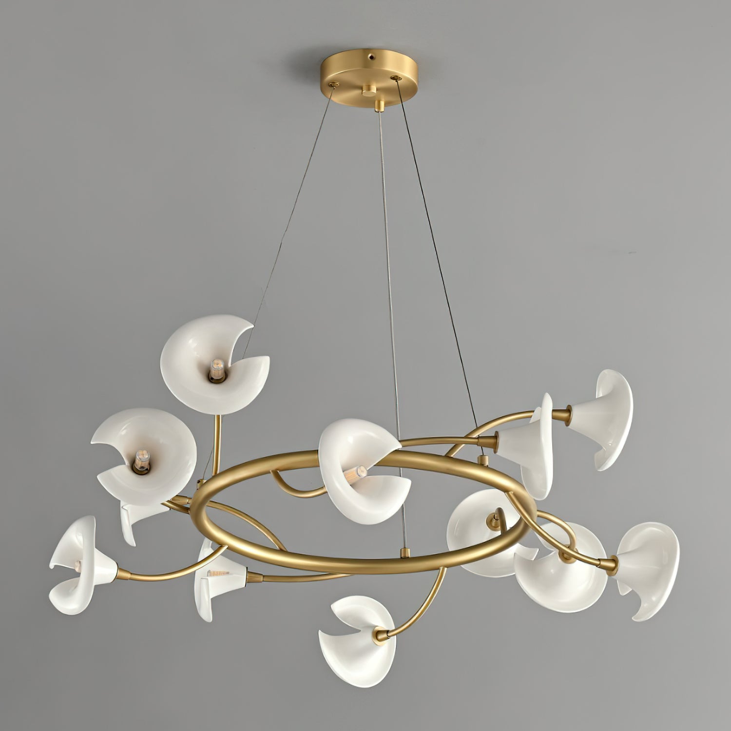 Elegant Cerisium Blossom Crystal Chandelier - Modern Floral Ceiling Light Fixture for Dining Room, Bedroom & Living Room Decor