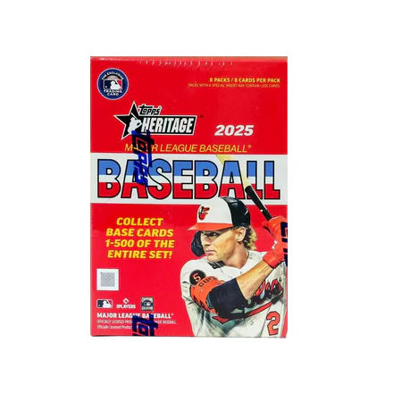 2025 Topps Heritage Baseball Blaster Box - 24 Packs with Exclusive Rookie Cards & Chase Variants - Perfect for Collectors, Fantasy Leagues & Baseball Fans