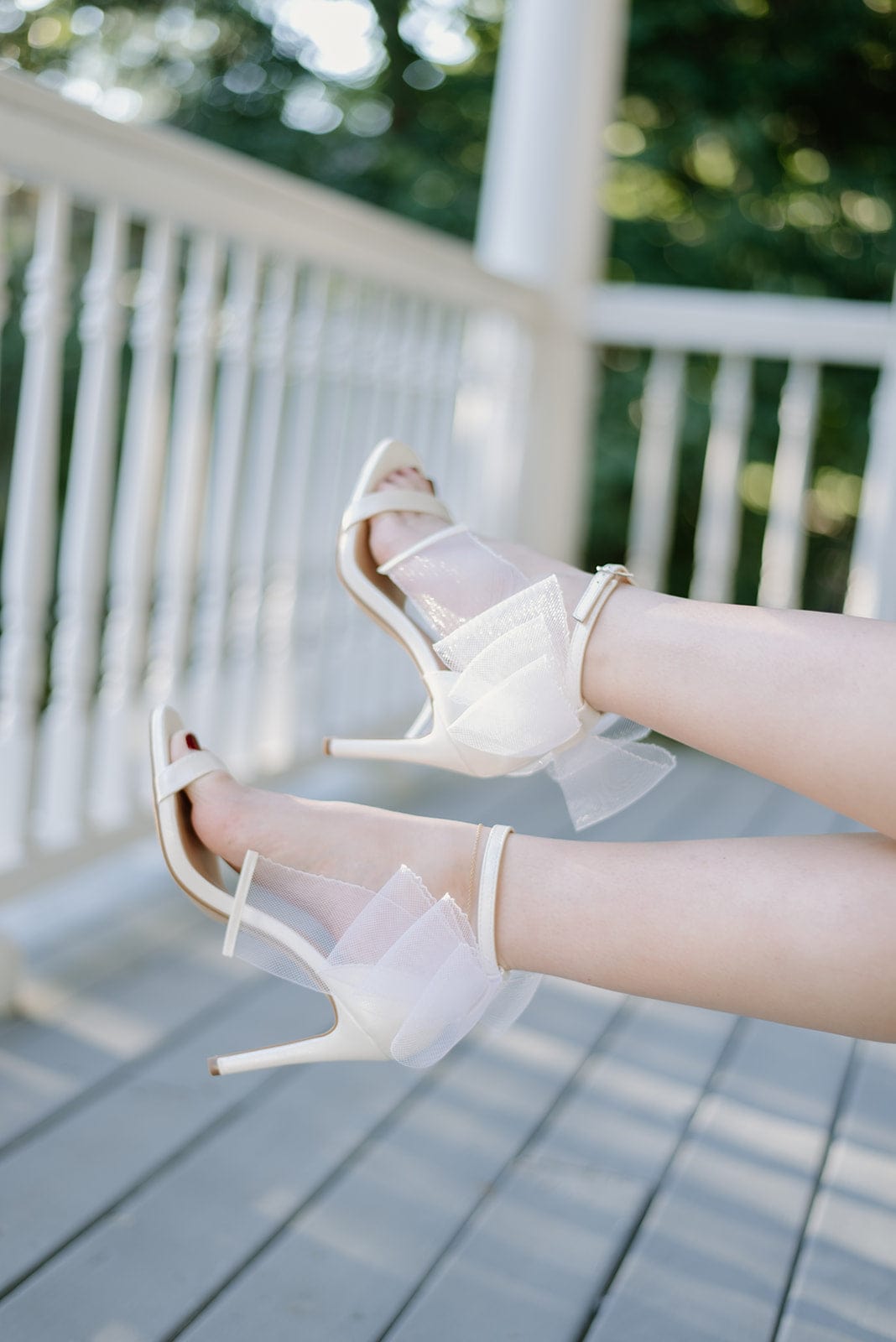 Elegant White Bow Back Heels for Women - Comfortable High Heel Sandals for Weddings, Parties & Special Occasions