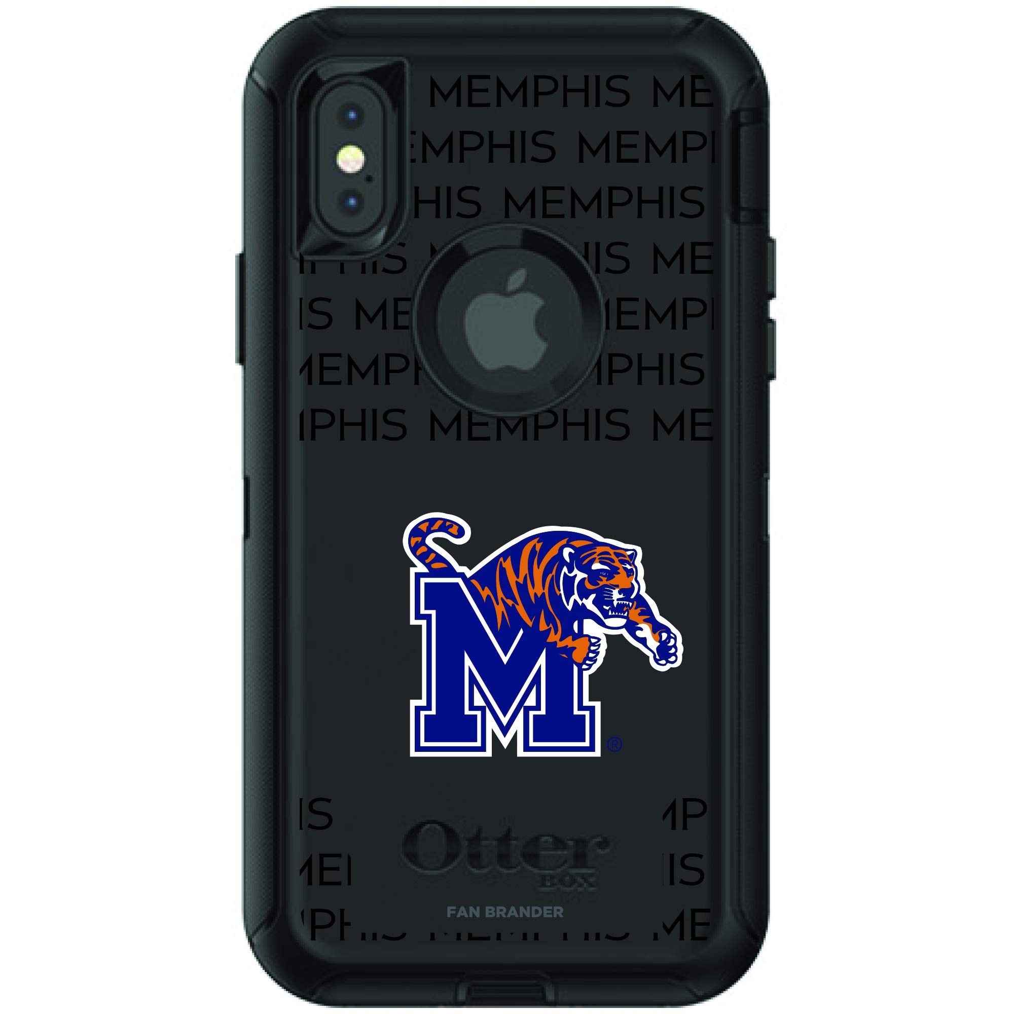 NCAA OtterBox Defender iPhone Case with Repeating Wordmark - Durable Protection for Sports & Outdoors