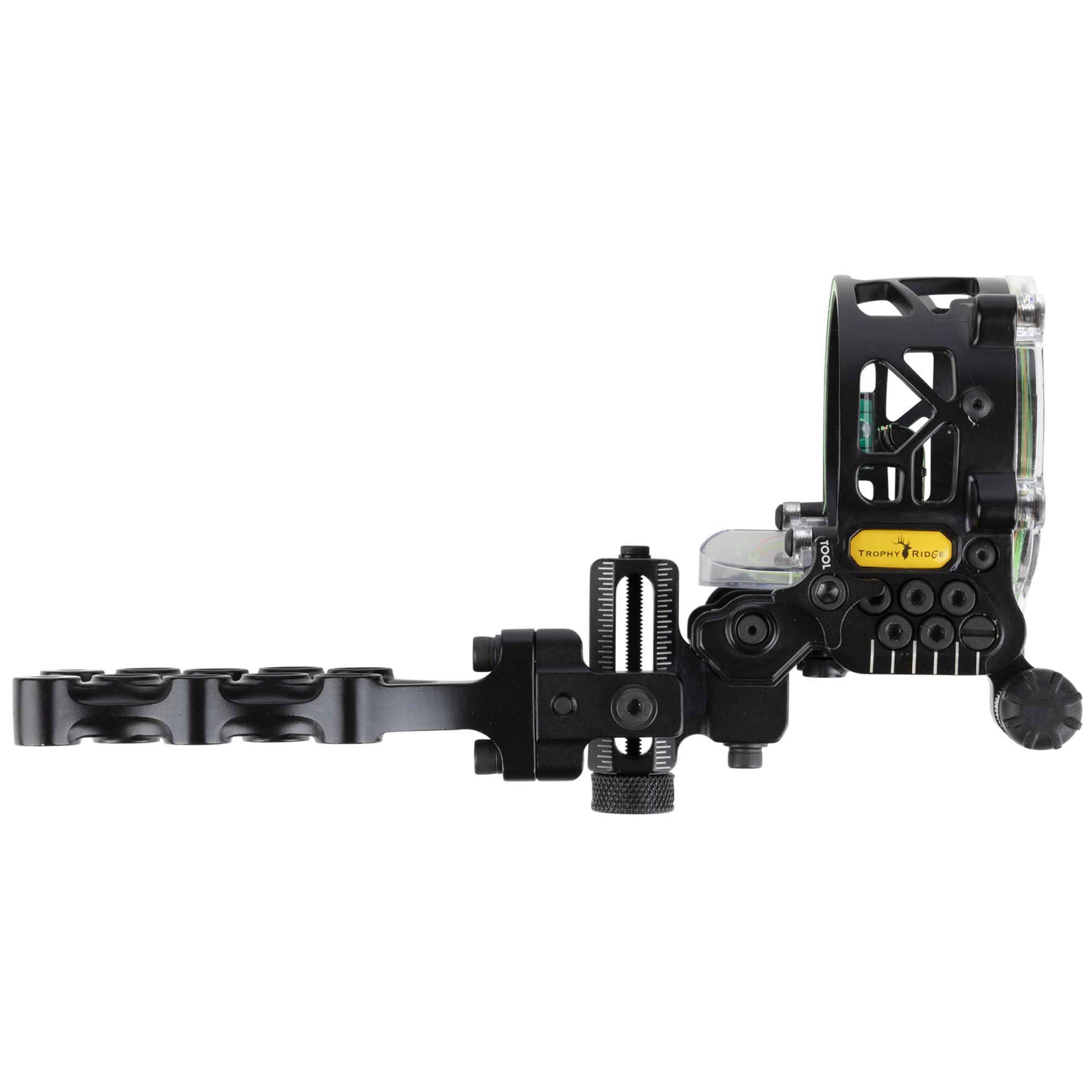Trophy Ridge Stacked 5 Pin Bow Sight for Archery - Micro Adjustable 5-Pin Sight with .019 & .010 Pins, 2nd/3rd Axis Leveling (Right Hand) - Perfect for Hunting, Target Practice & Outdoor Sports
