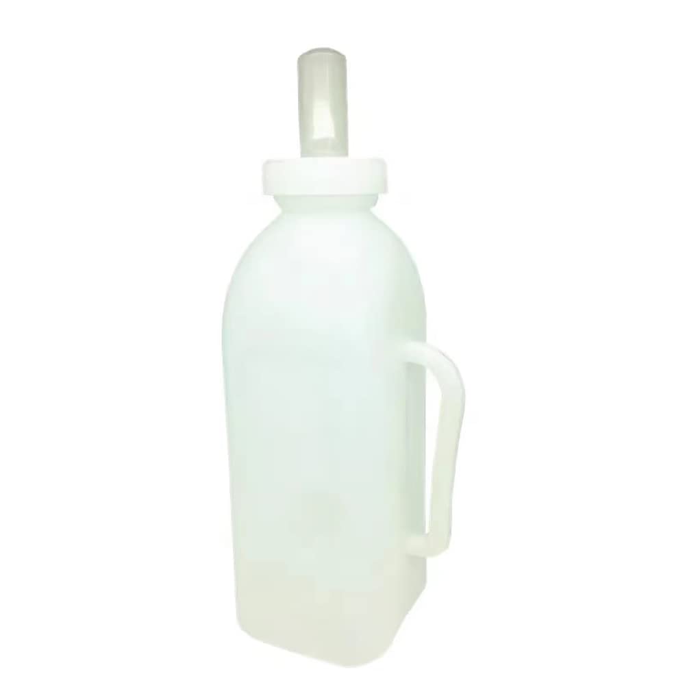 Saturey Calf Milk Bottle - Plastic Feeding Bottle for Newborn Calves, Cows, Sheep & Pigs | Durable Animal Nipple Feeder | Ideal for Farm Use, Livestock Care & Veterinary Applications