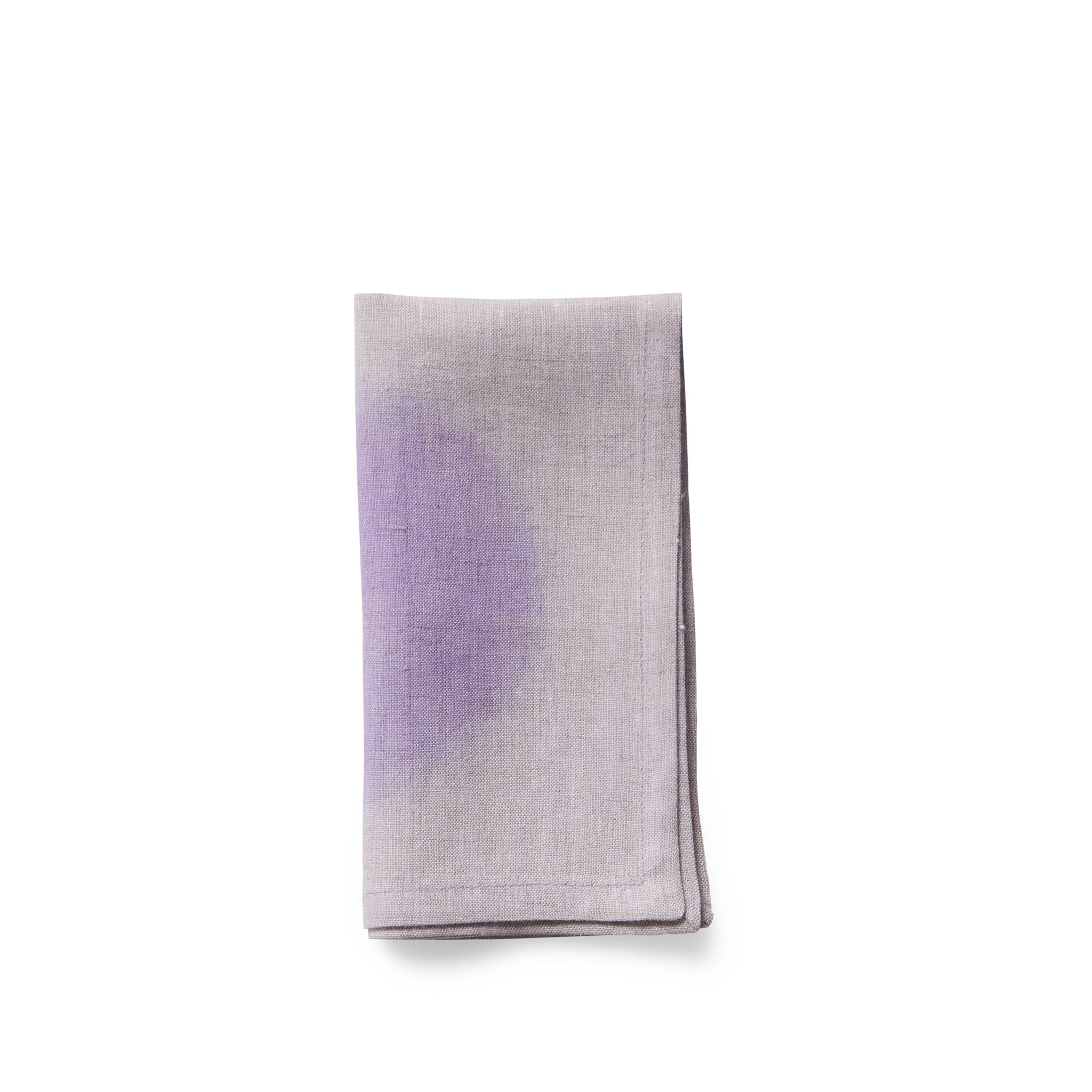 Hand Painted Linen Napkins - Set of 4 Premium Cotton Blend Dinner Napkins with Dusk Circle Design for Formal Dining, Wedding, and Holiday Table Decor