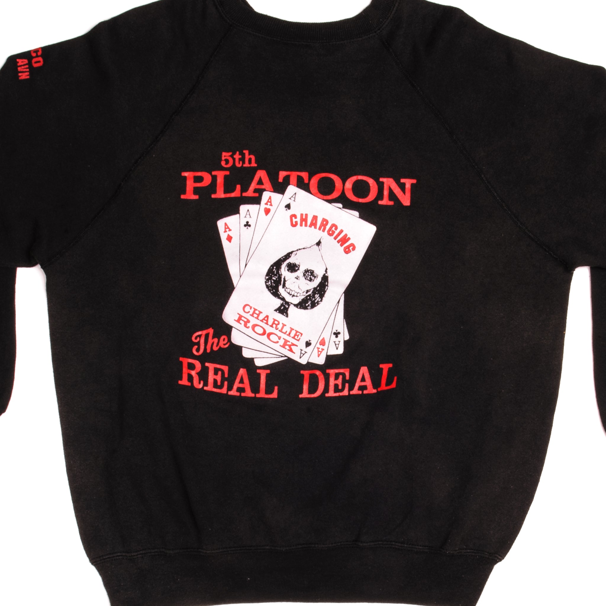 Vintage US Army Aviation 5th Platoon Sweatshirt - Size XL - 100% Cotton - Made in USA - Military Style Pullover for Men - Perfect for Casual Wear, Outdoor Activities & Military Enthusiasts