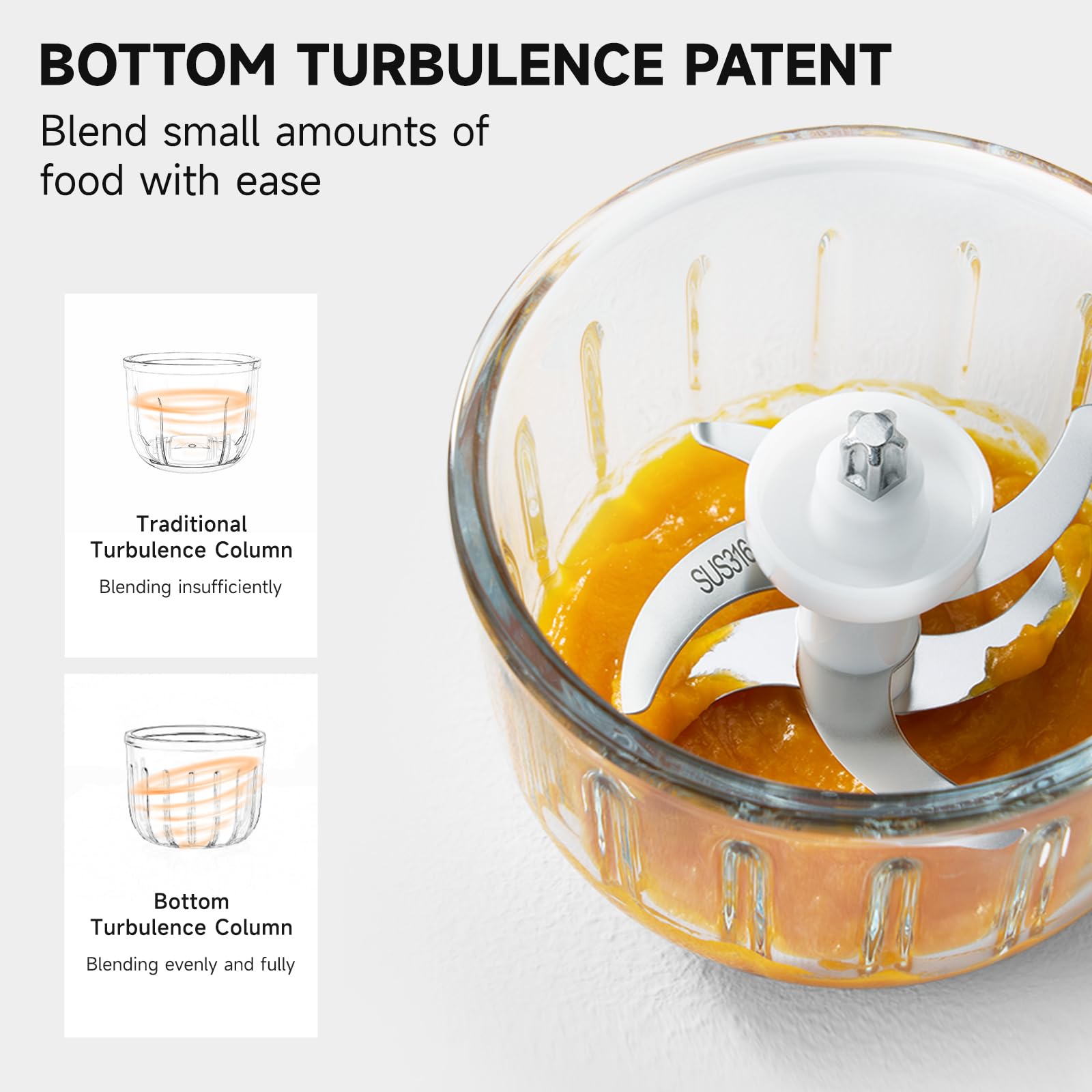 Mini Baby Food Maker - 2 Cup Glass Bowl Small Food Processor & Puree Blender for Infant Meals | Portable Baby Food Grinder & Chopper | Ideal for Homemade Baby Purees, Smoothies & Travel Feeding (Spaceman-White)