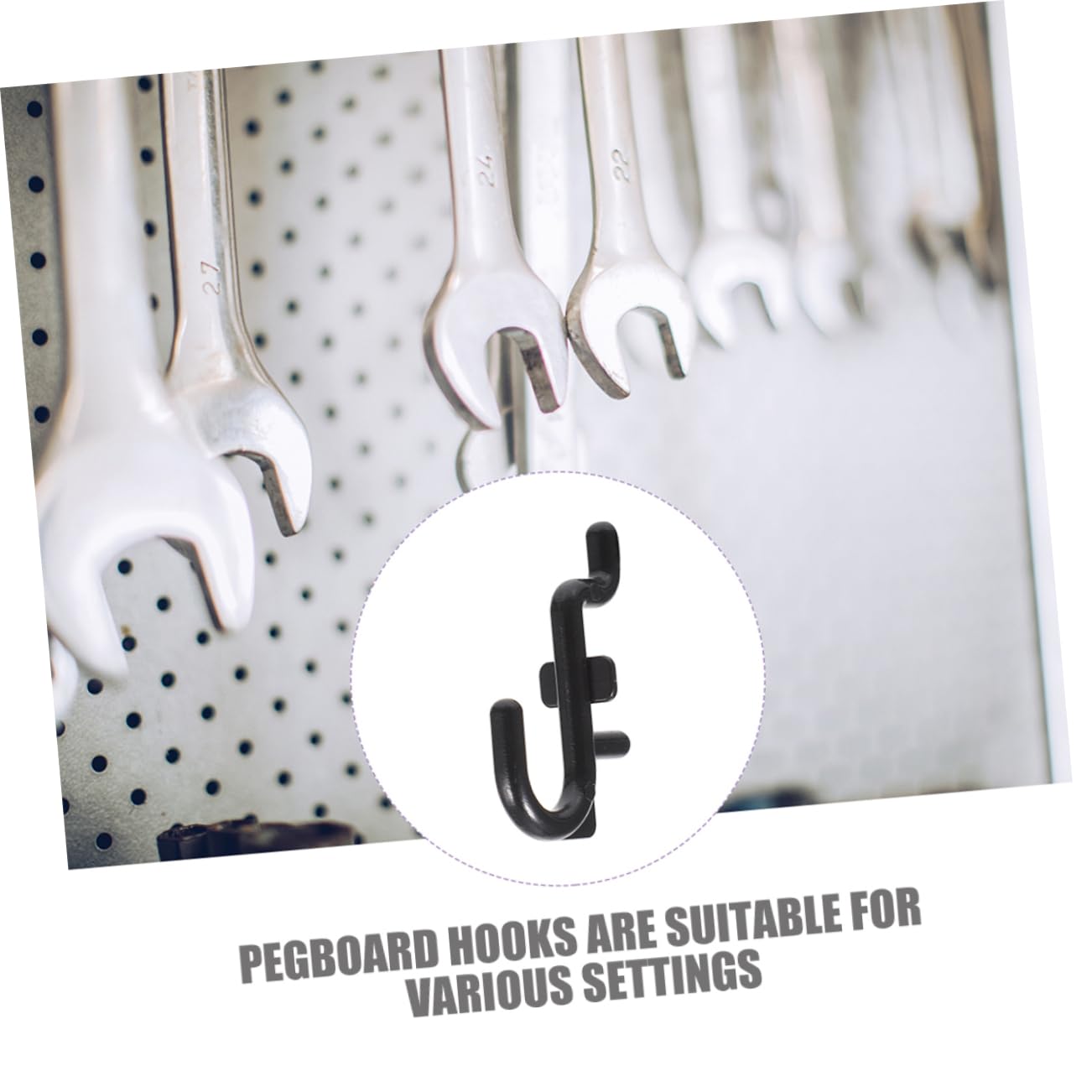 10-Piece KITANDOVE Pegboard Hooks - Heavy Duty Drill & Pliers Holder for Garage Tool Organization - Perfect for Wall Mounted Tool Storage in Workshops, Garages and DIY Spaces