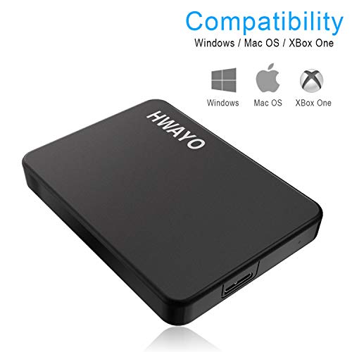 120GB Ultra Slim Portable External Hard Drive - USB 3.0 HDD Storage for PC, Laptop, MacBook - Fast Data Transfer, Plug & Play - Perfect for Work, Travel & Backup