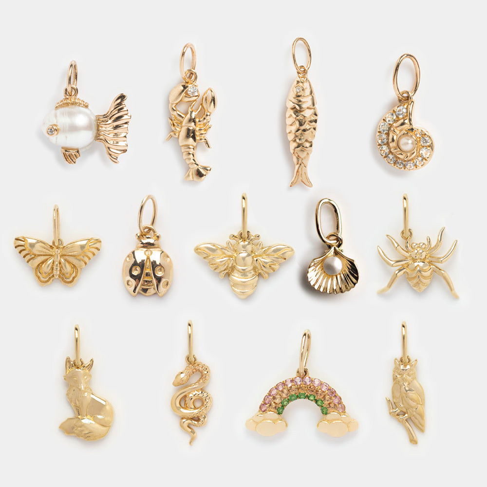 Solid Gold Nature Charm Pendant - Elegant 14K Gold Jewelry for Women, Perfect for Gifts & Everyday Wear