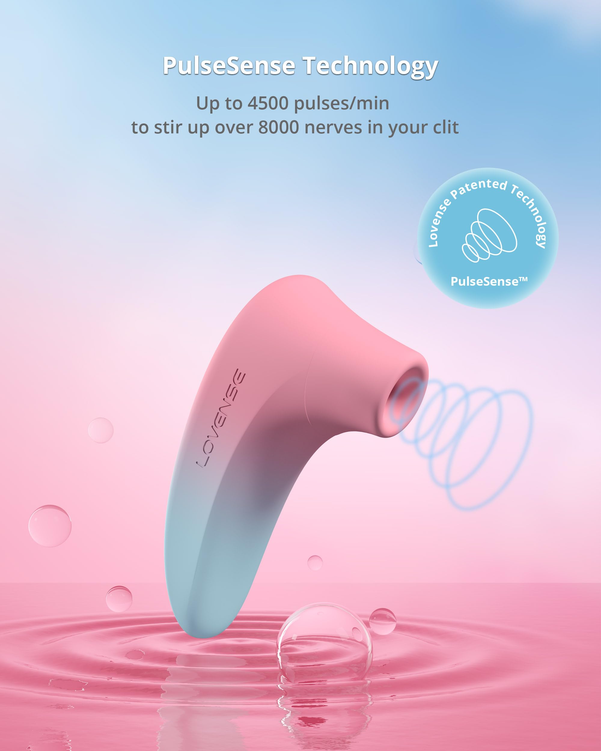 LOVENSE Tenera 2 Clitoral Sucking Vibrator for Women, Pressure Wave Stimulator with Powerful Vibrations, Rechargeable Adult Sex Toy - Perfect for Solo Play & Couples Intimacy